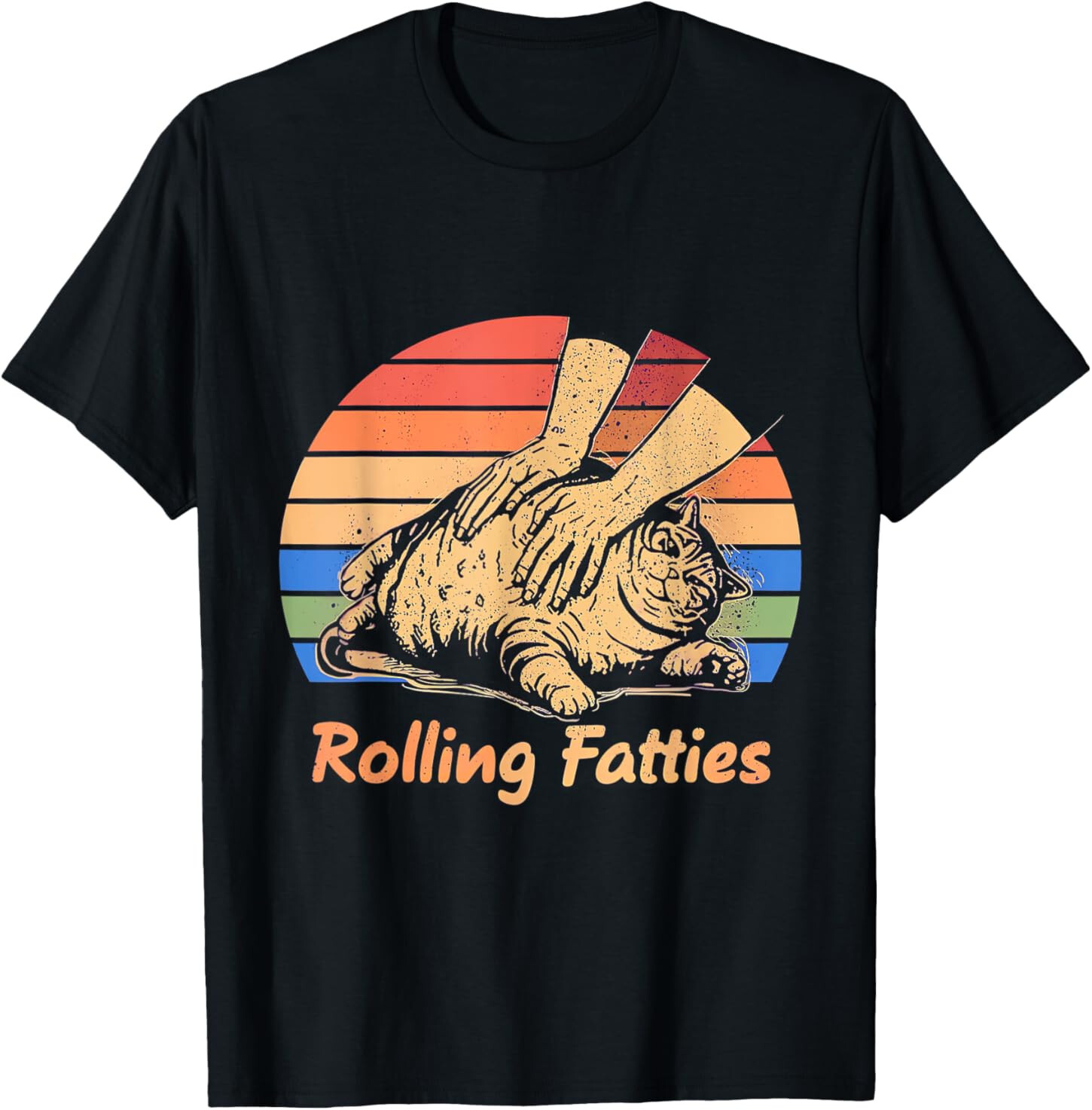 Cat Rolling Fatties Funny T-Shirt