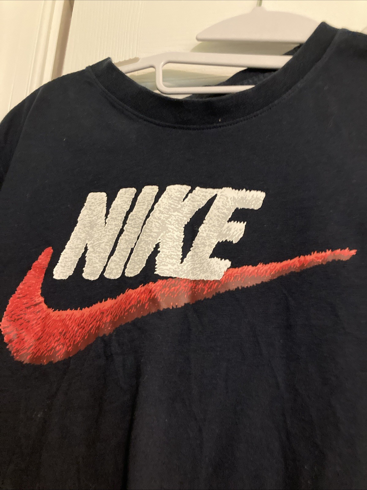 Lot Of 3 Logo Nike Hanes Adidas Mens T Shirt Short Sleeves Black Blue Gray Sz M
