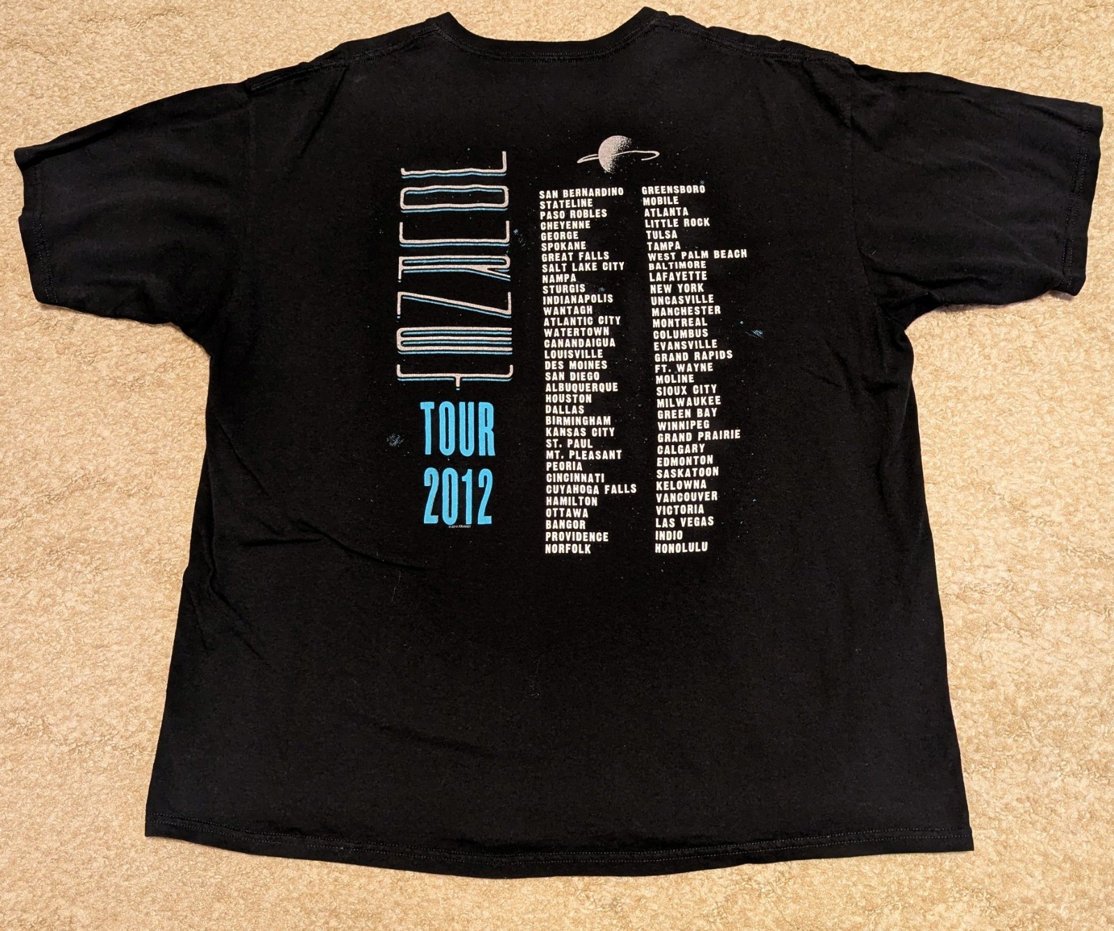 Journey Eclipse Tour 2012 Official T-Shirt Men’s XXL Two Sided NICE!!