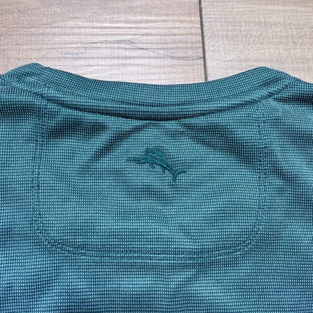 Tommy Bahama Mens Crew Neck Long Sleeve Tencel Modal Shirt Size L Green