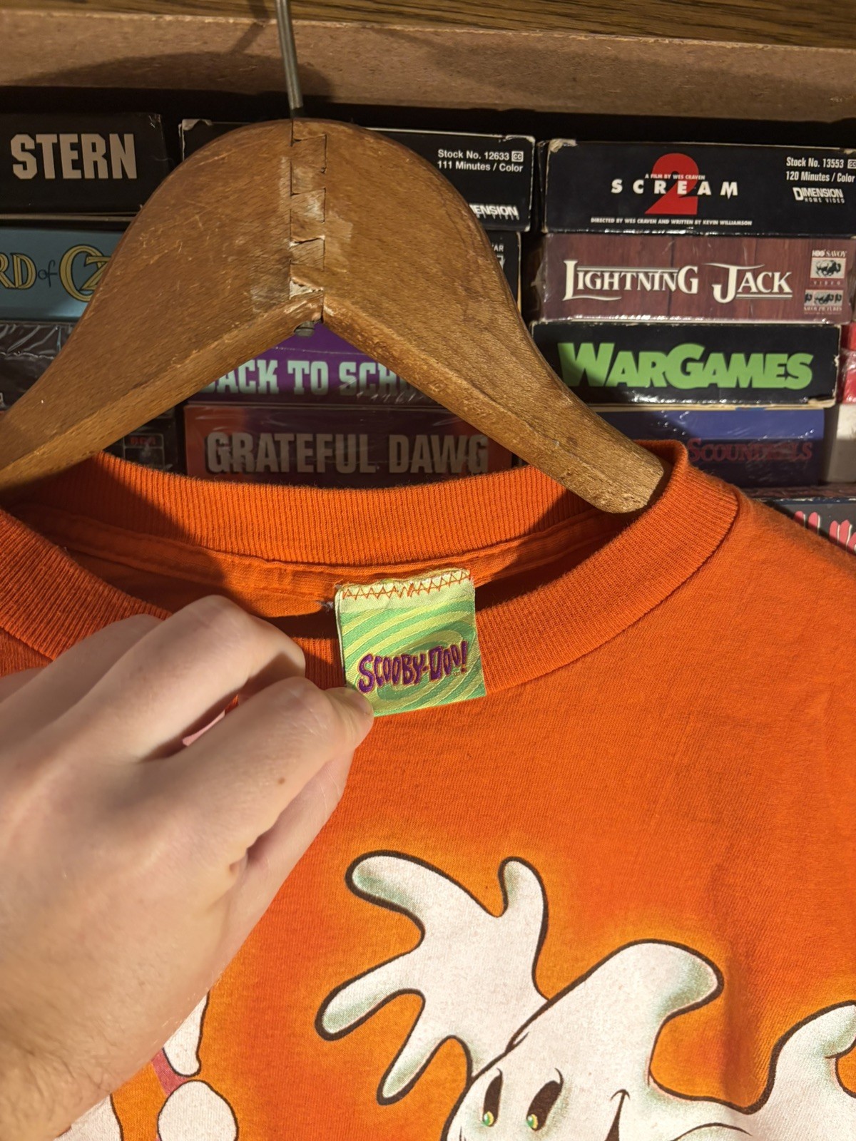 Vintage Scooby-Doo Shirt Mens XL Orange Halloween Graphic Tee Cartoon Network