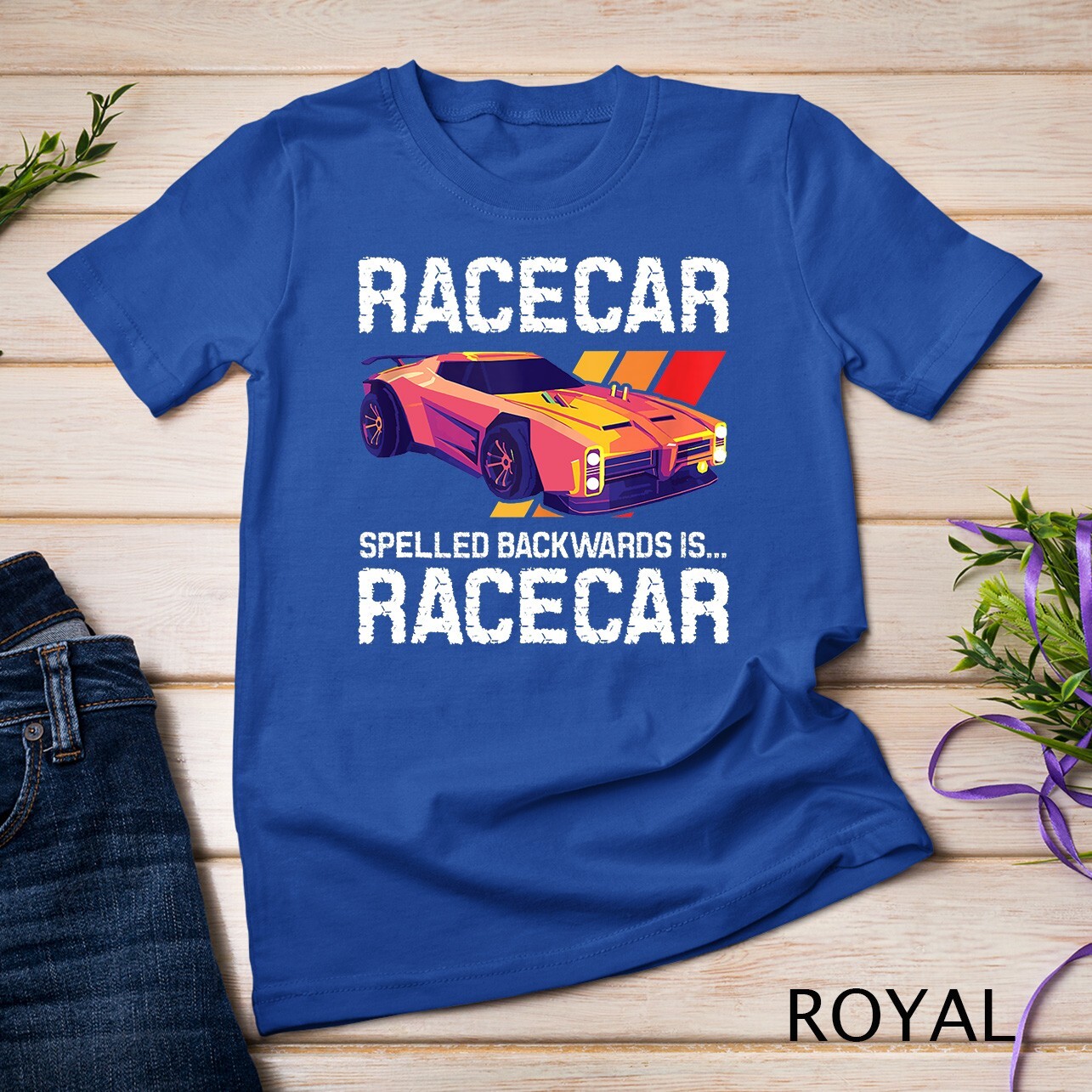 Racecar Spelled Backwards – Car Racer Mechanic Racing Race Unisex T-shirt