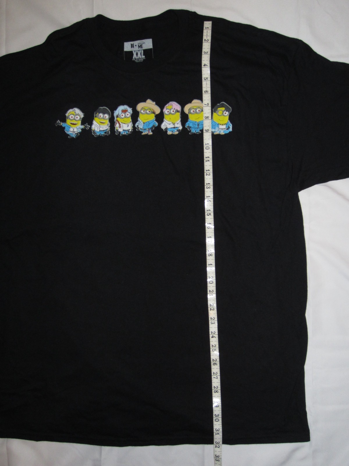 BTS x Despicable Me 4 Minions Group Shirt Black Adult XXL NEW!