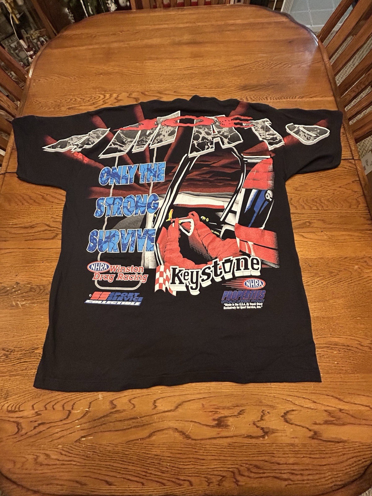 Vintage Joe Amato Logo Athletic Shirt Size Large NHRA Properties Drag Racing