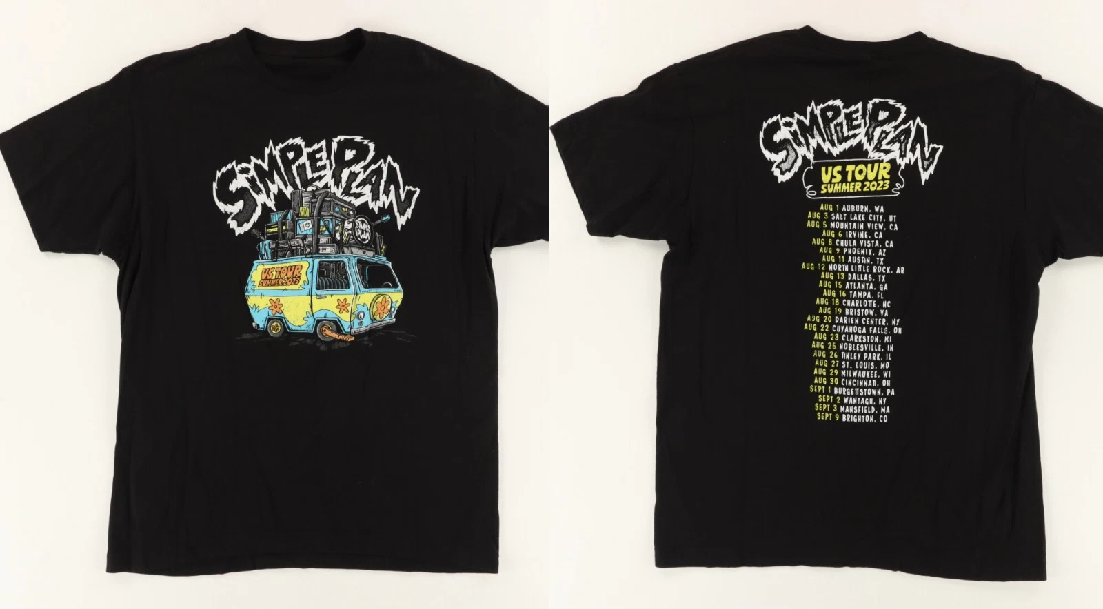 Simple Plan Mystery Mobile Summer Tour 2023 Graphic Multicolor Unisex T Shirt