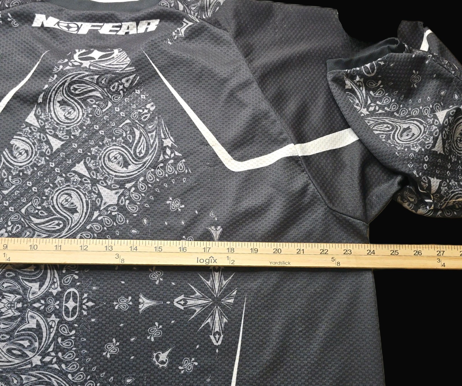 No Fear Rogue Series Motocross Jersey Mens XL Black White Paisley Y2K MX BMX