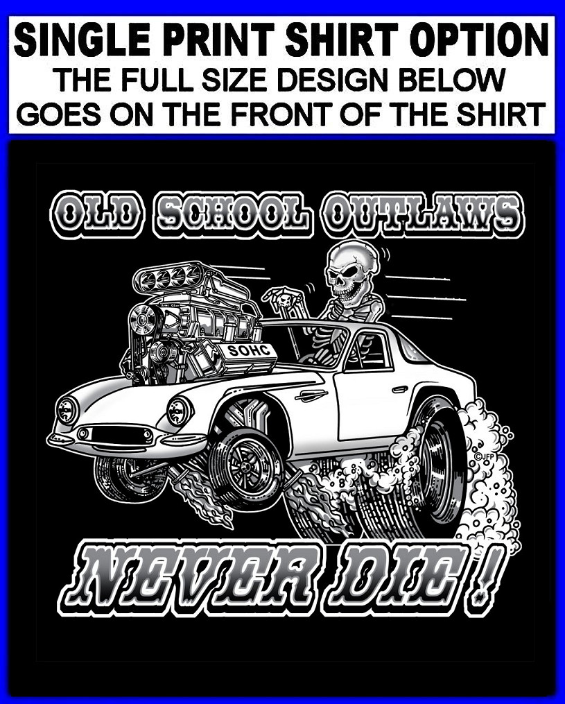 V8 Griffith Hot Rod Muscle Car Outlaw Drag Gasser Cartoony Skeleton T-shirt OM32