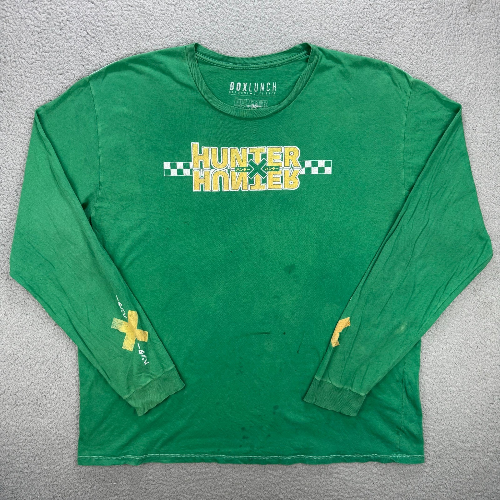 Hunter × Hunter T Shirt Mens 2XL XXL Green Gon Freecss Long Sleeve Box Lunch 3