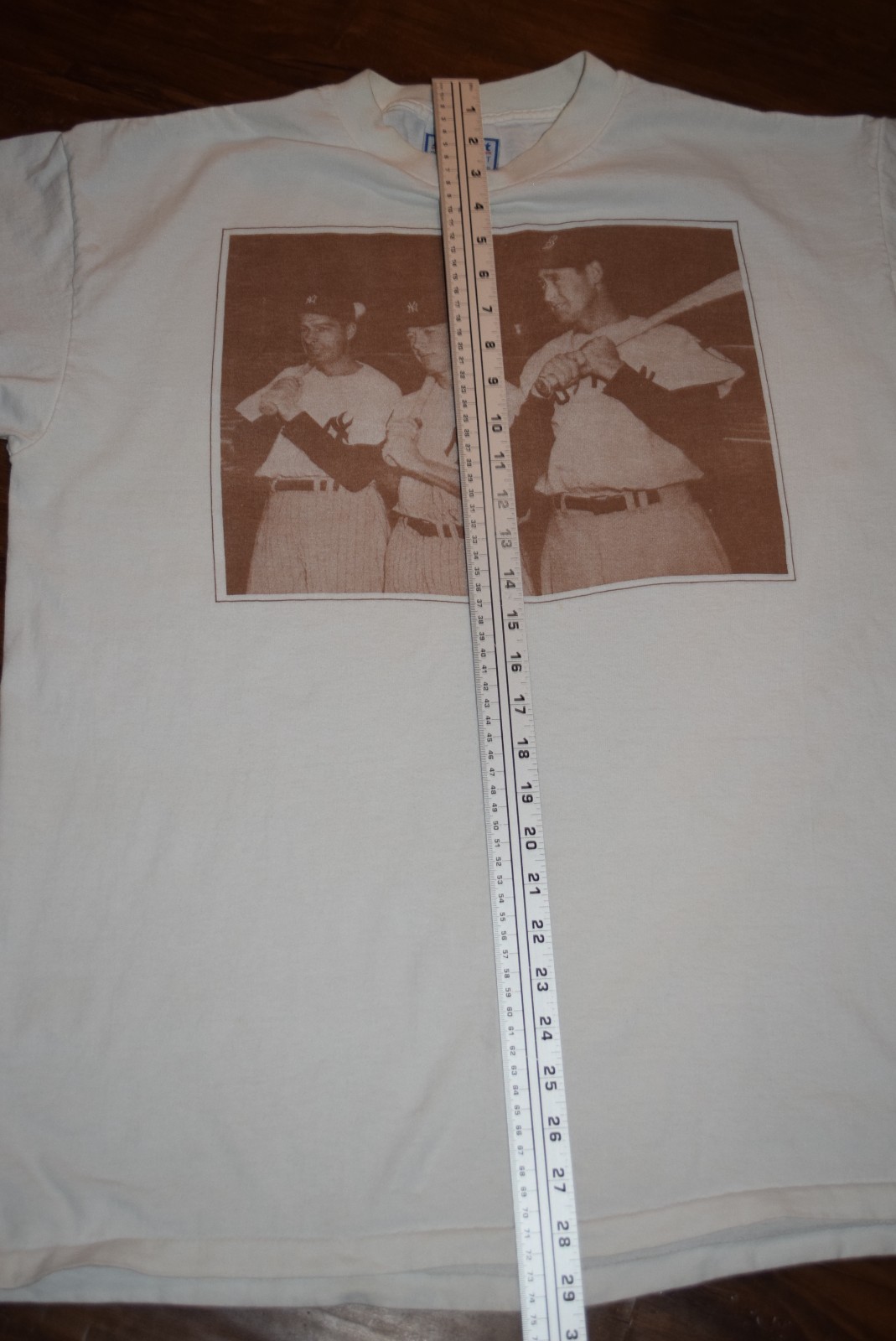 Mickey Mantle Joe Dimaggio Ted Williams vtg NY Yankees Boston Red Sox t shirt XL