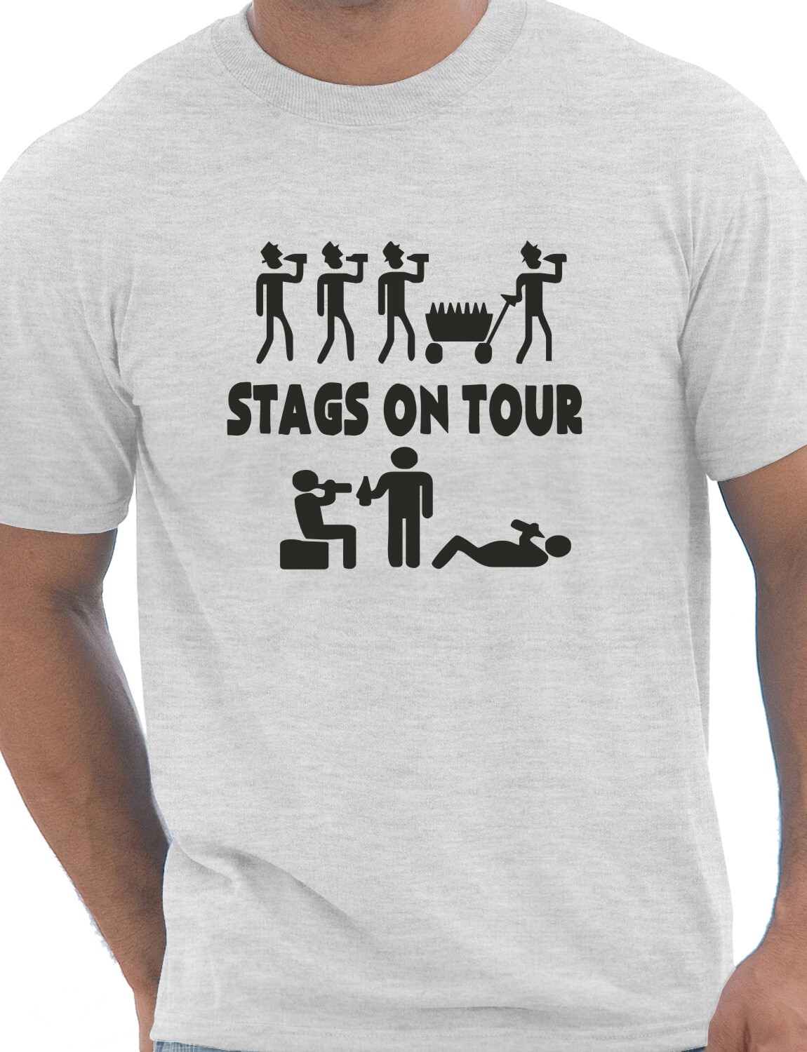 Stags On Tour Stag Do Stag Night Novelty Mens T Shirt Size S-XXL