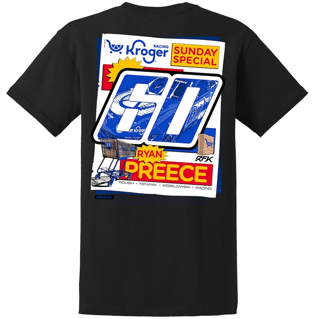 Ryan Preece #60 Kroger NASCAR Shirt RFK Racing Car Tee