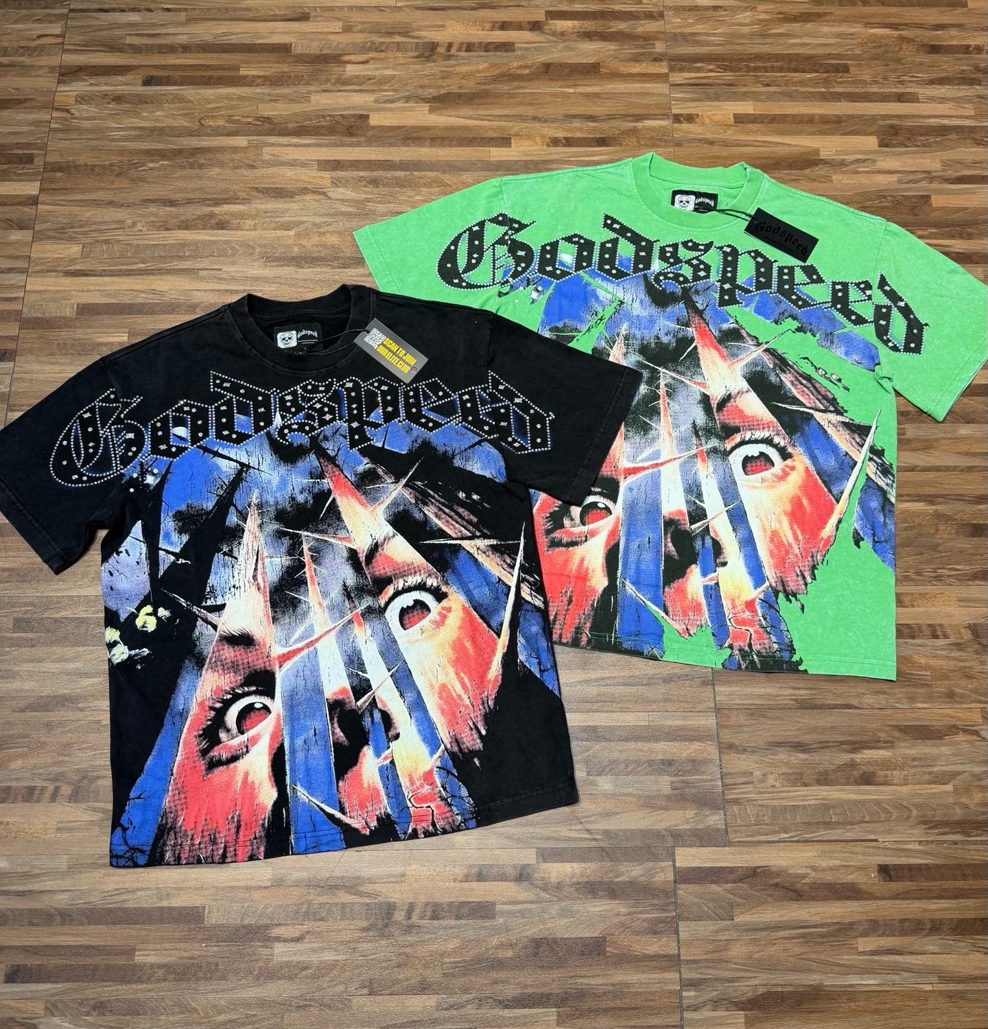 Godspeed Essential Tee shirt Black & Green S-M-L-XL Unisex