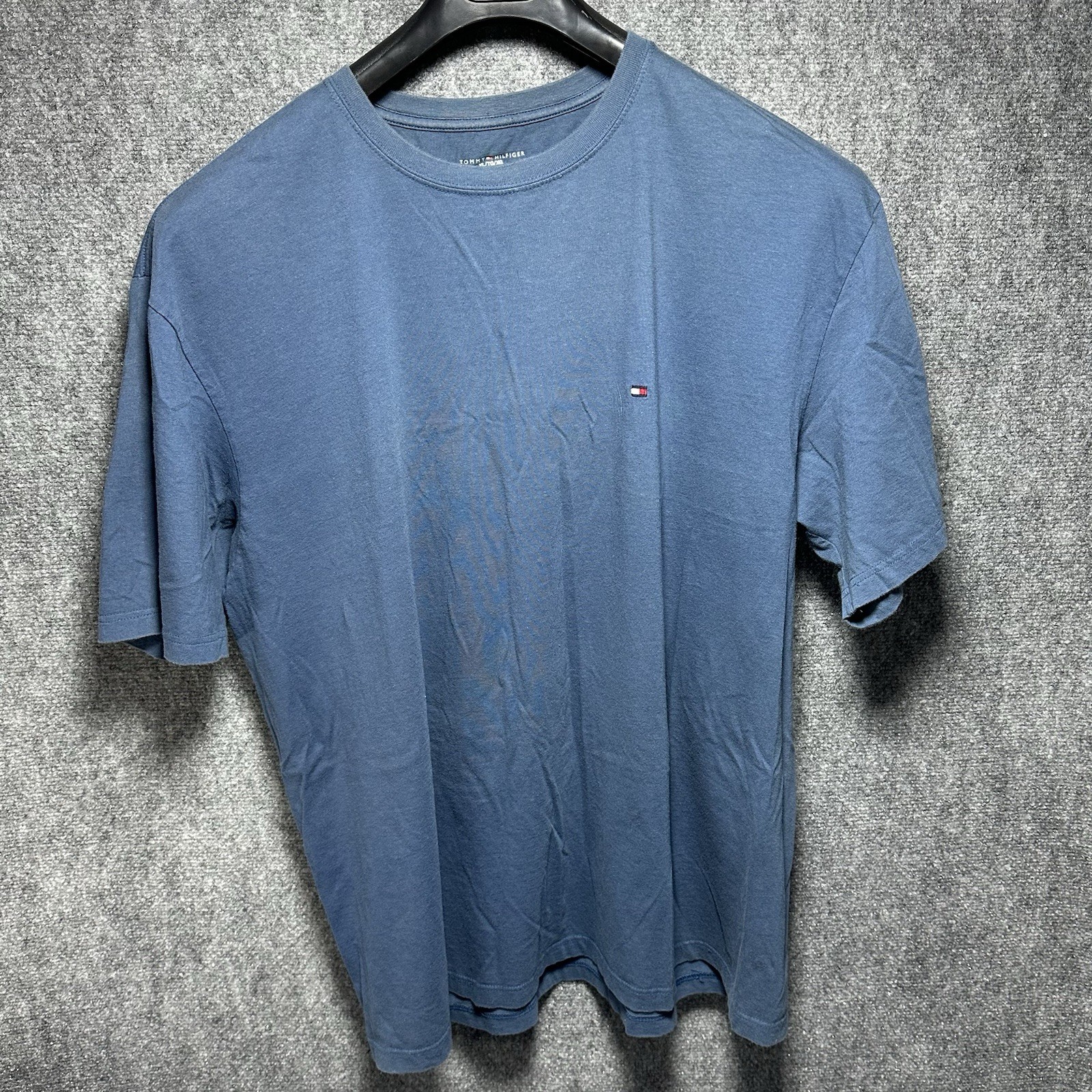 Tommy Hillfiger Classic Small Box Embroidered Logo Designer Men’s T-Shirt Sz XL