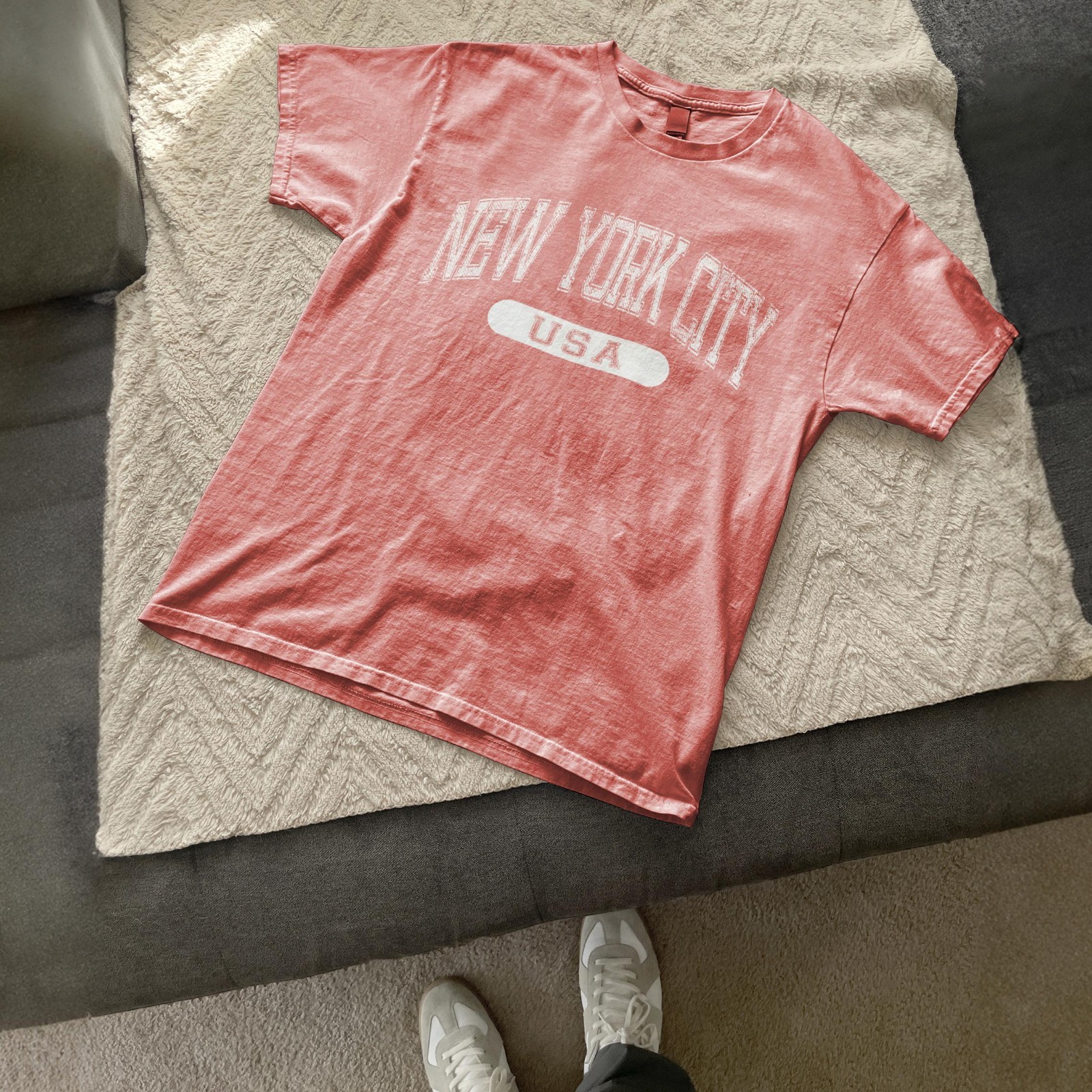 New York City USA University Font Varsity Tourist Tee Vintage Look Classic