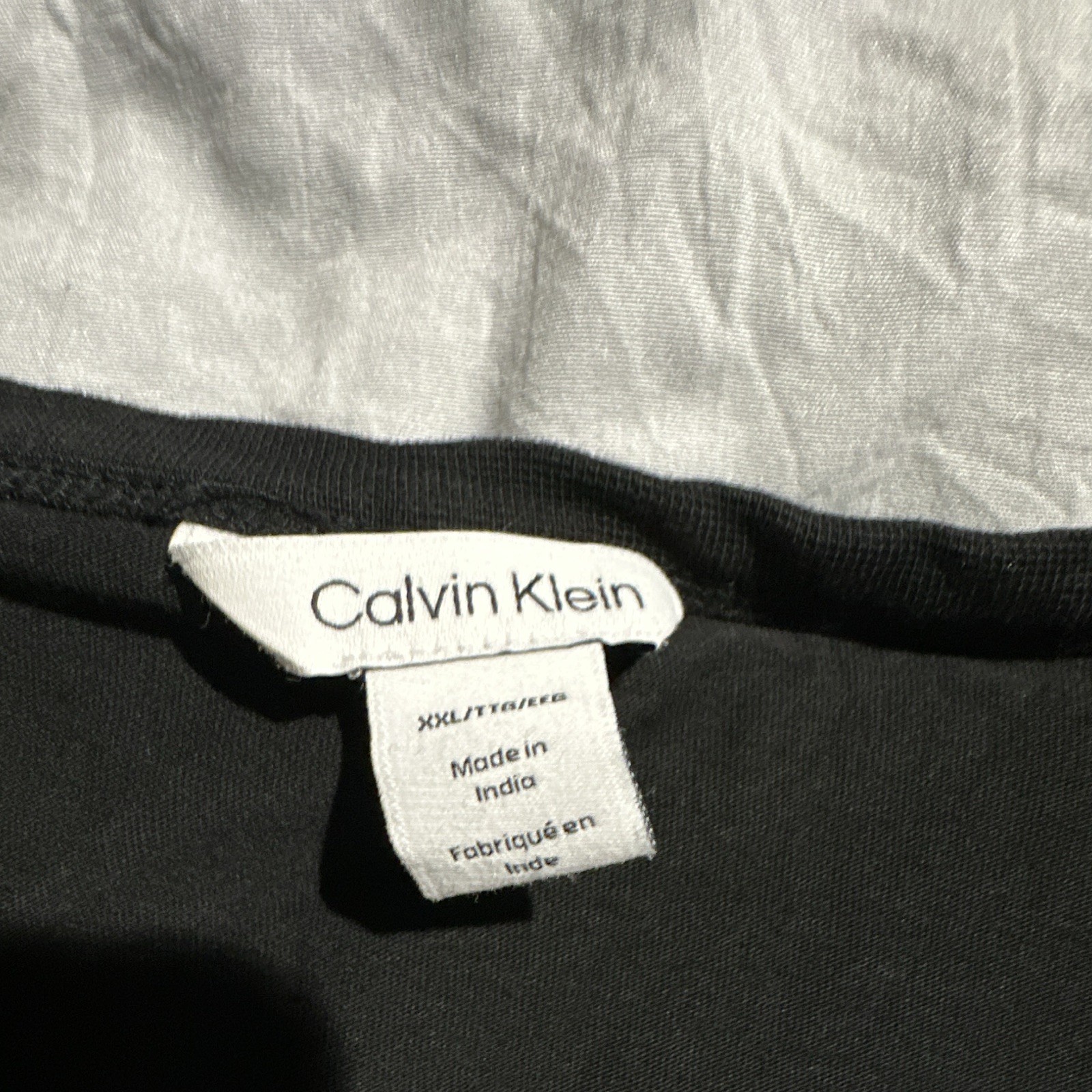 Calvin Klein Men’s Colorblock Crew Neck Logo T-Shirt Short Sleeve XXL Black/Gray