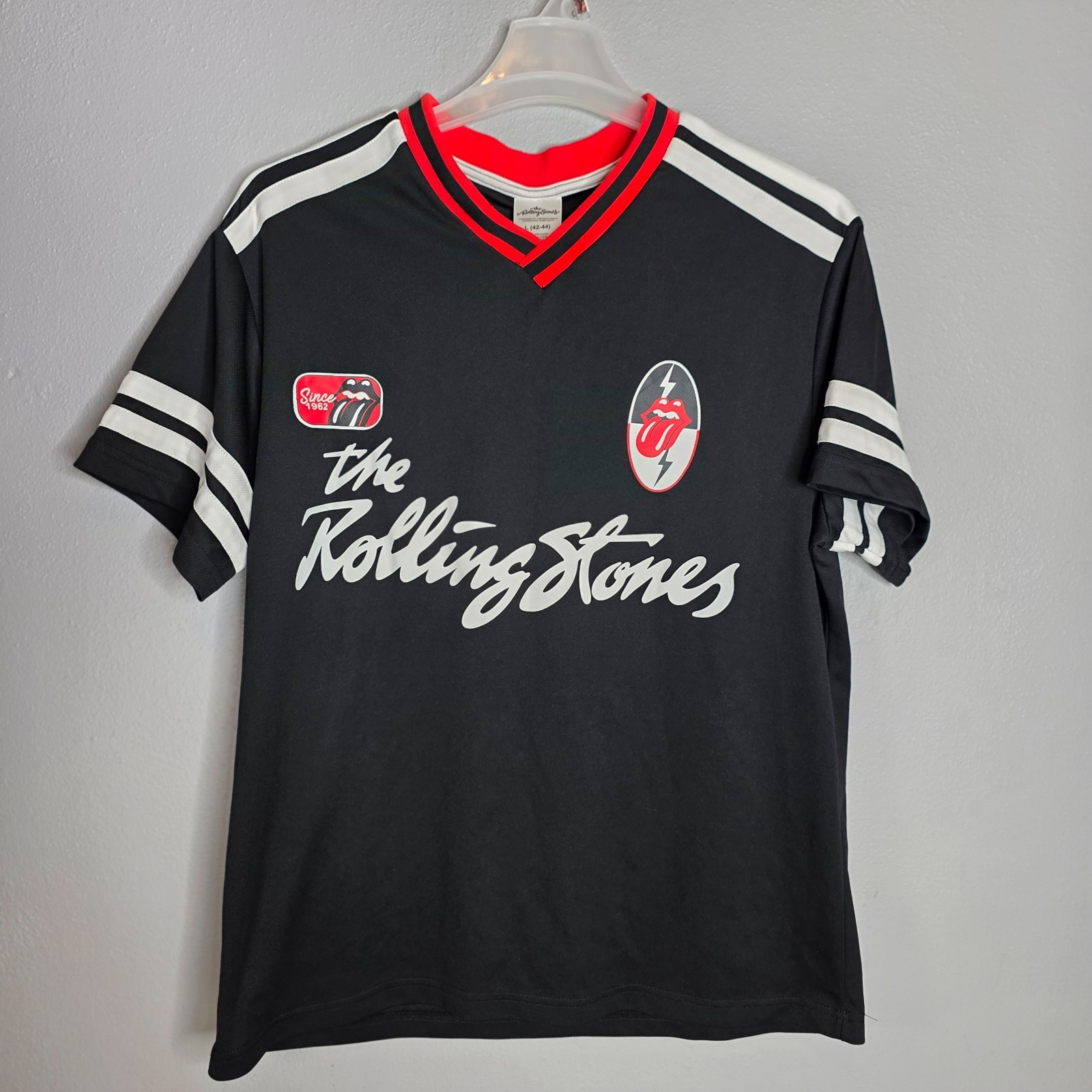 Rolling Stones Men’s Black Jersey Size Large 42–44 2-Sided Graphics