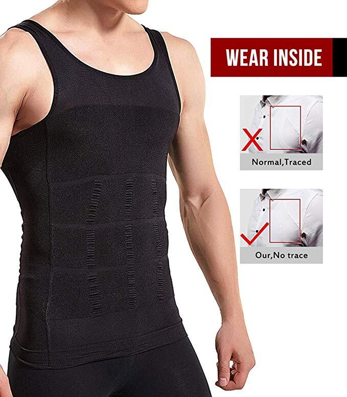 Men Slimming Gynecomastia Chest Belly Compression Body Shaper Tanktop Vest Shirt