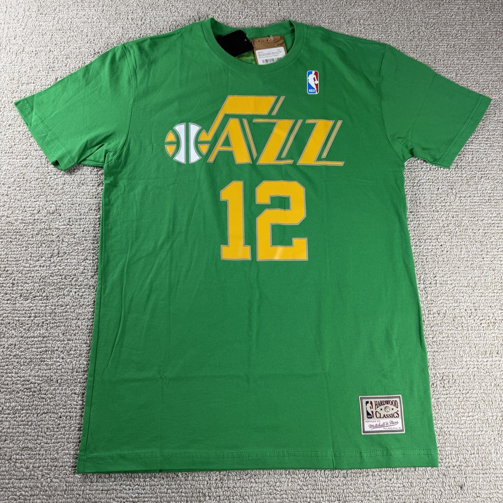 Mitchell & Ness John Stockton Utah Jazz Jersey T-shirt Men’s Size M
