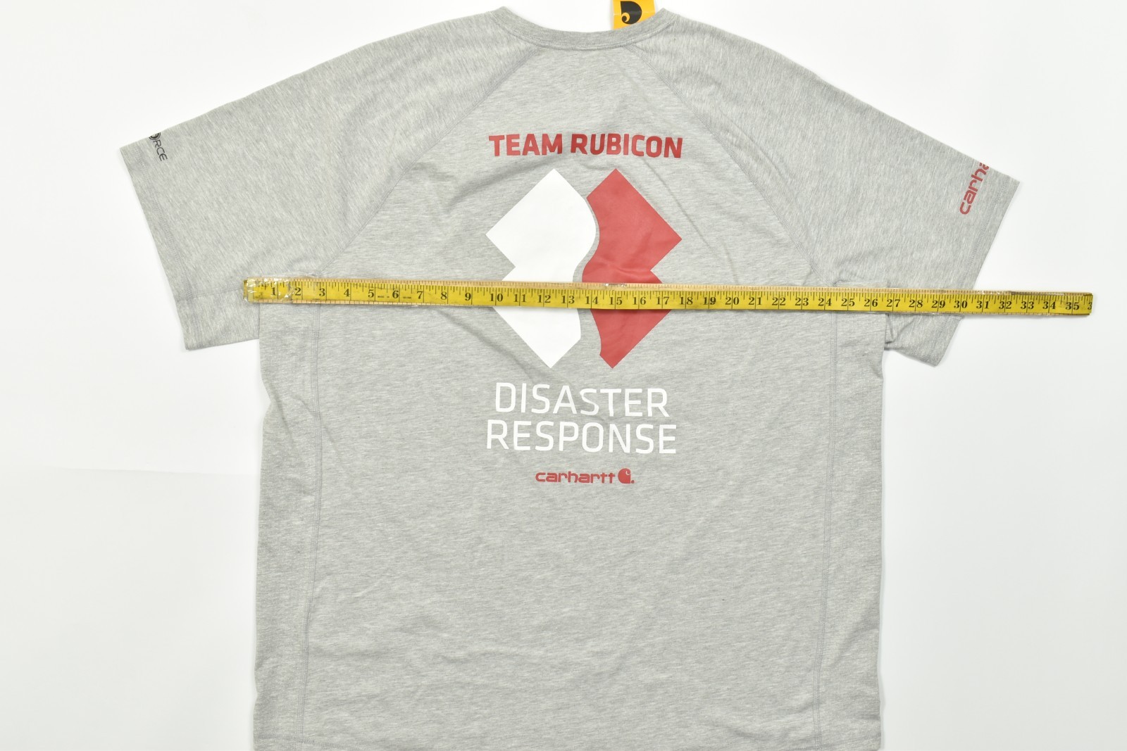 Carhartt Force Mens 2XL Gray Team Rubicon Disaster Response Short Sleeve Graphic