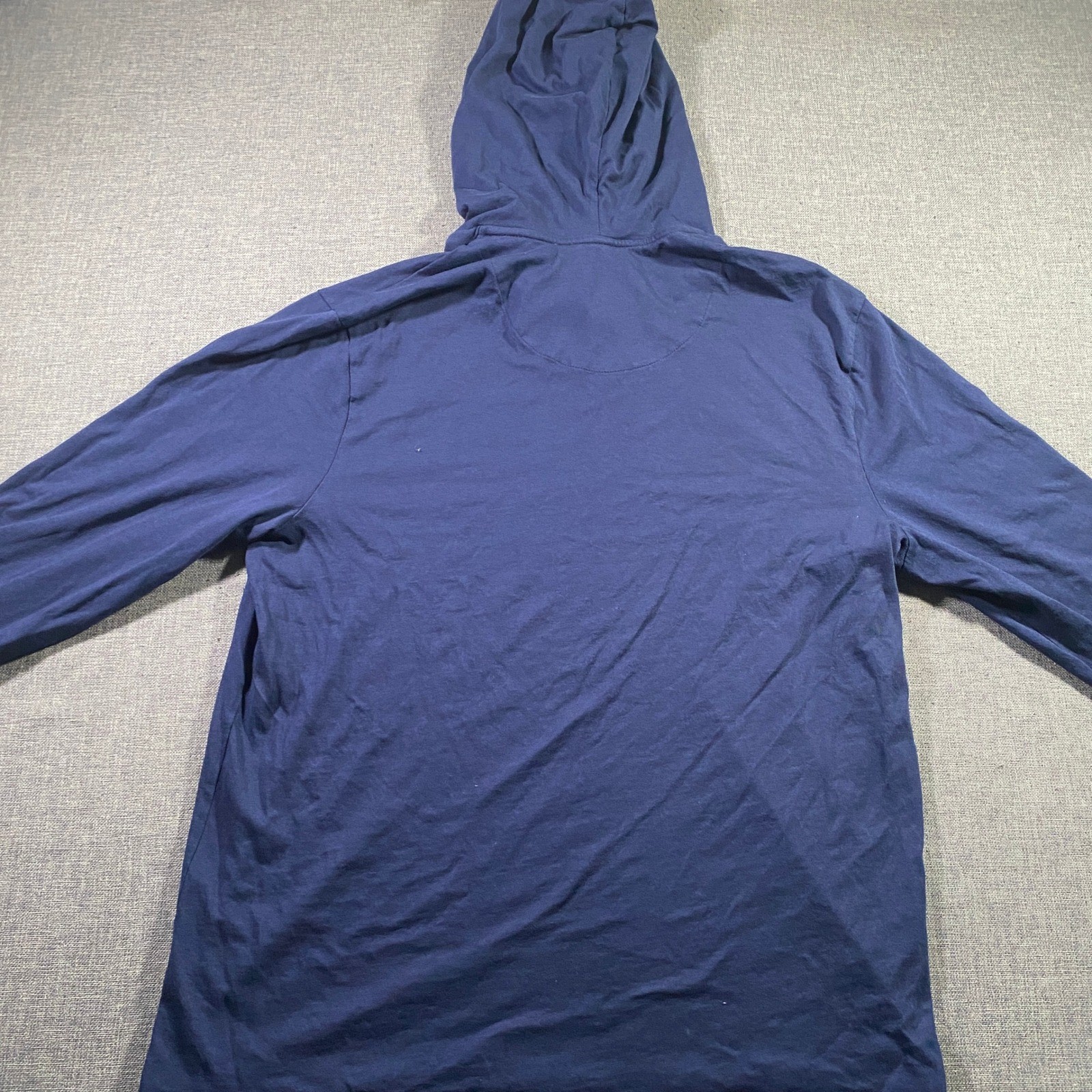 Polo Ralph Lauren Men Large Navy Blue Cotton Modal Hoodie Lightweight Stretch