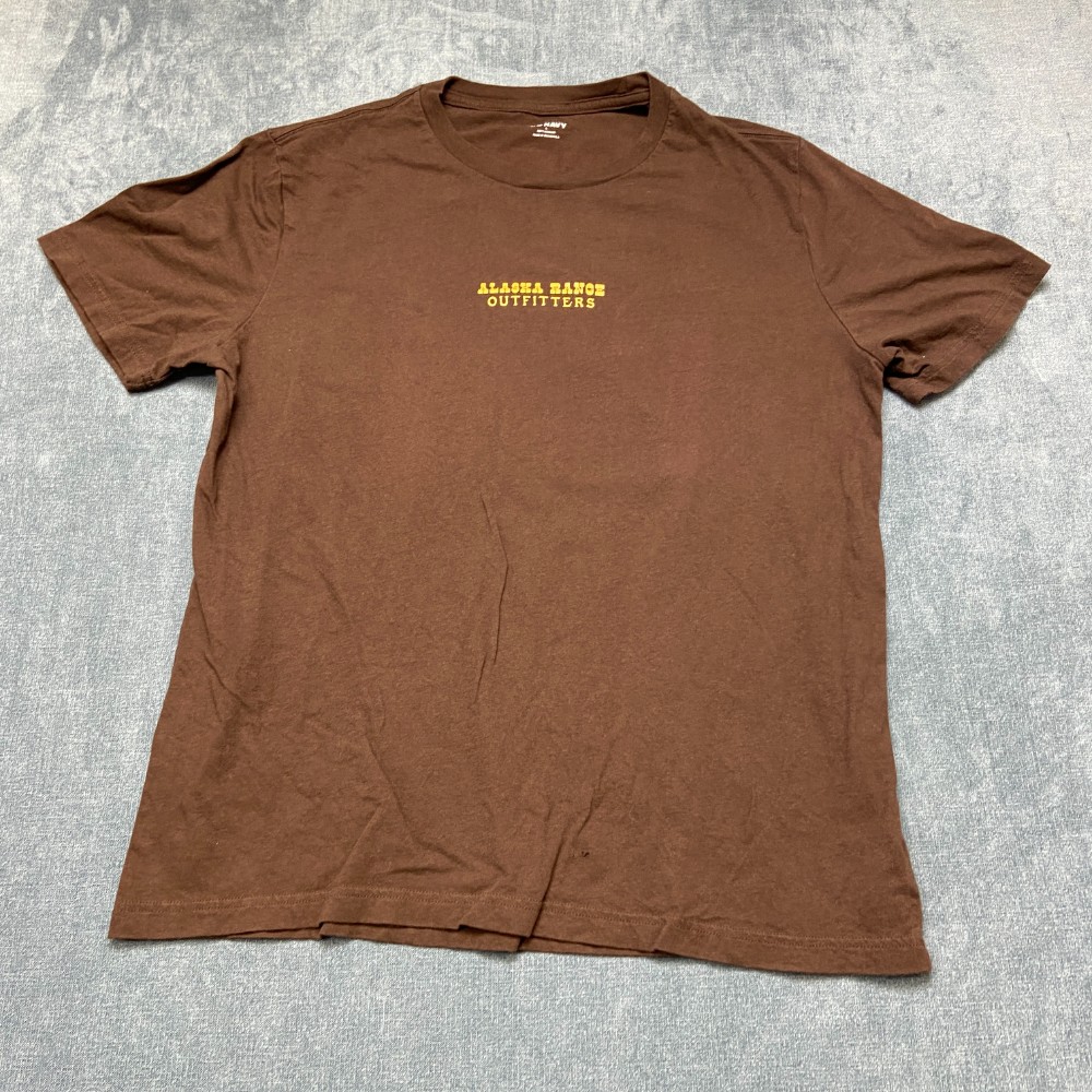 Old Navy T-Shirt Mens Large Brown Cotton Soft Washed Classic Outdoor Casual Tee