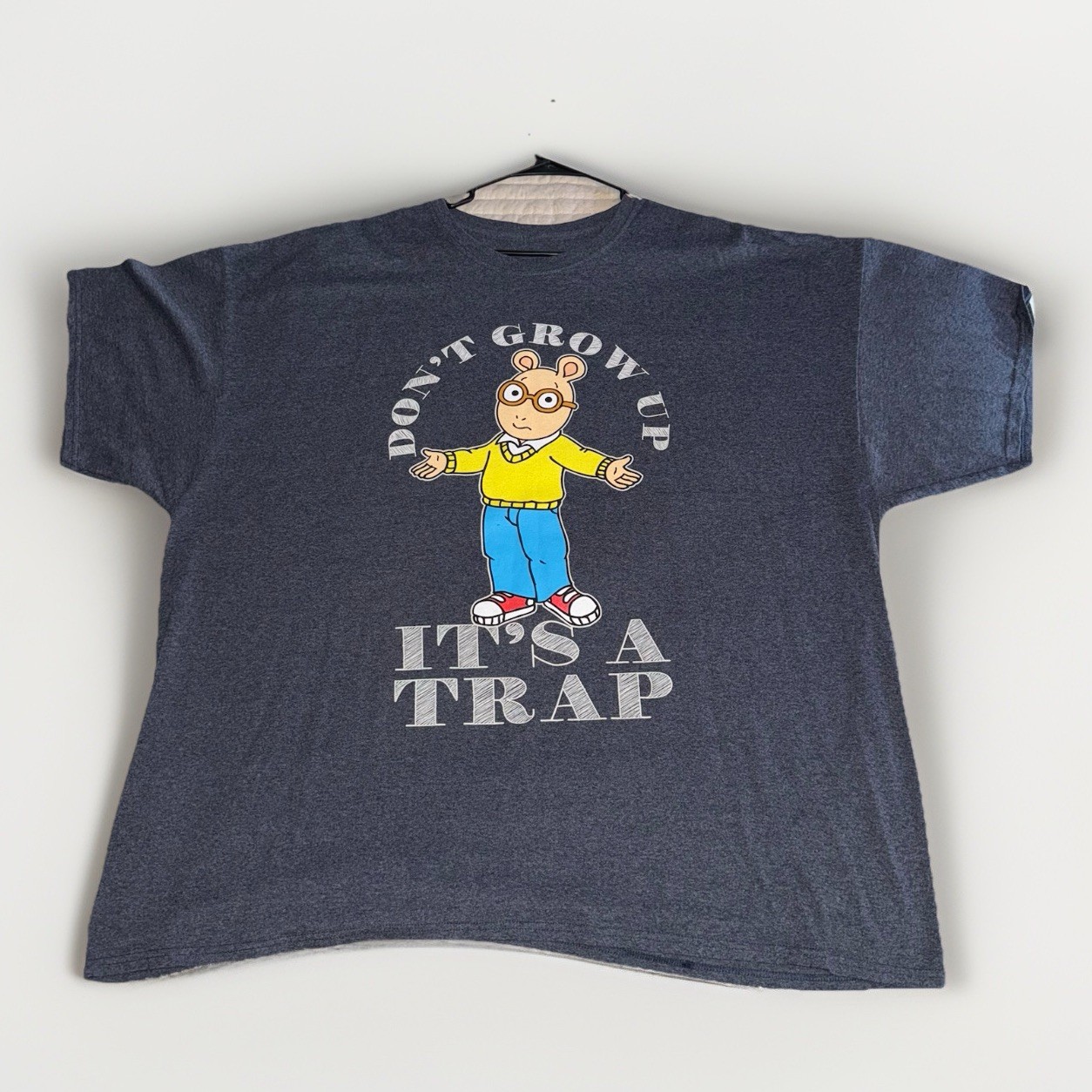Arthur Pbs kids TV Show Don’t Grow Up It’s A Trap T-Shirt 4XL Graphic Tee