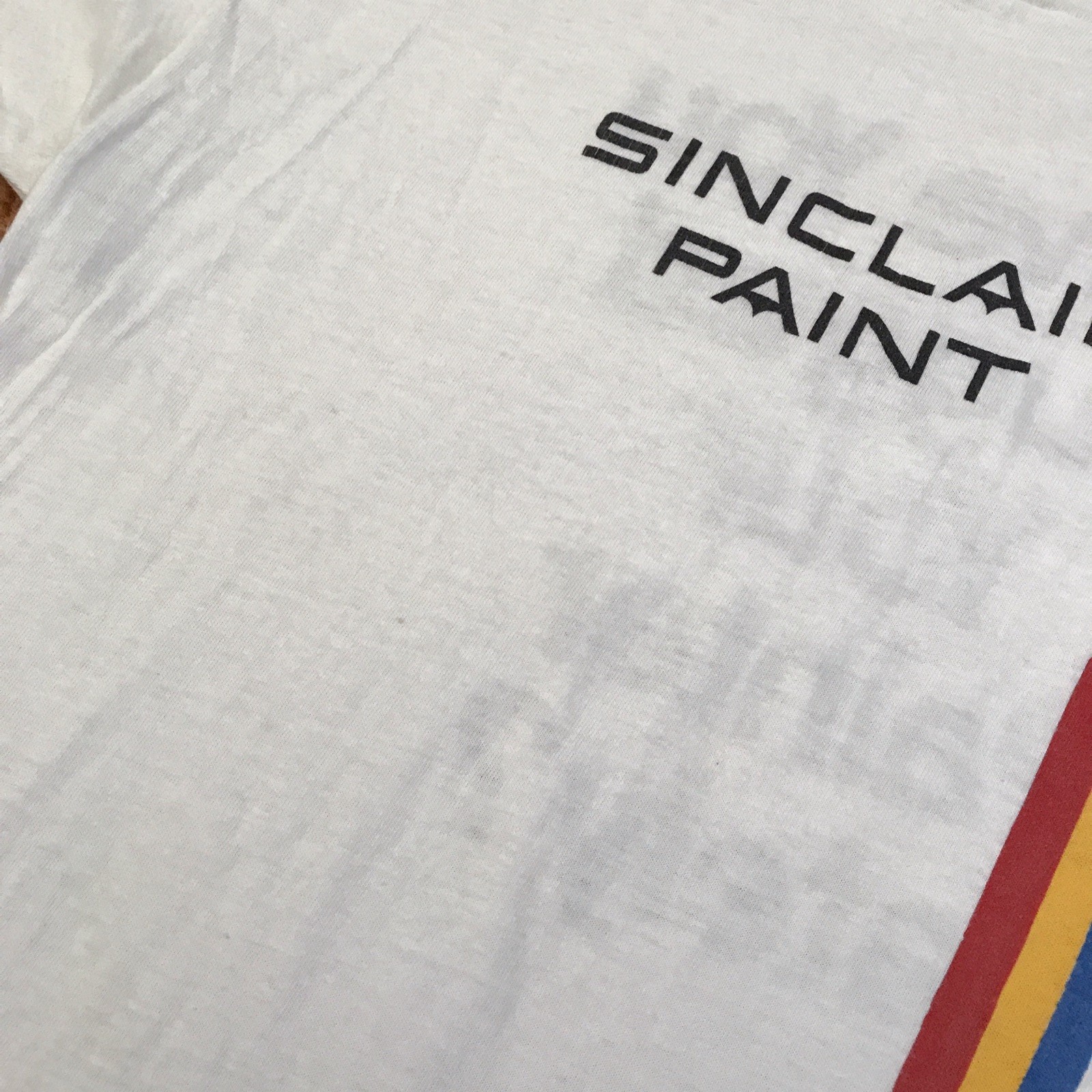 Sinclair Paint VNTG Single Stitch Graphic White T-shirt *See Description*