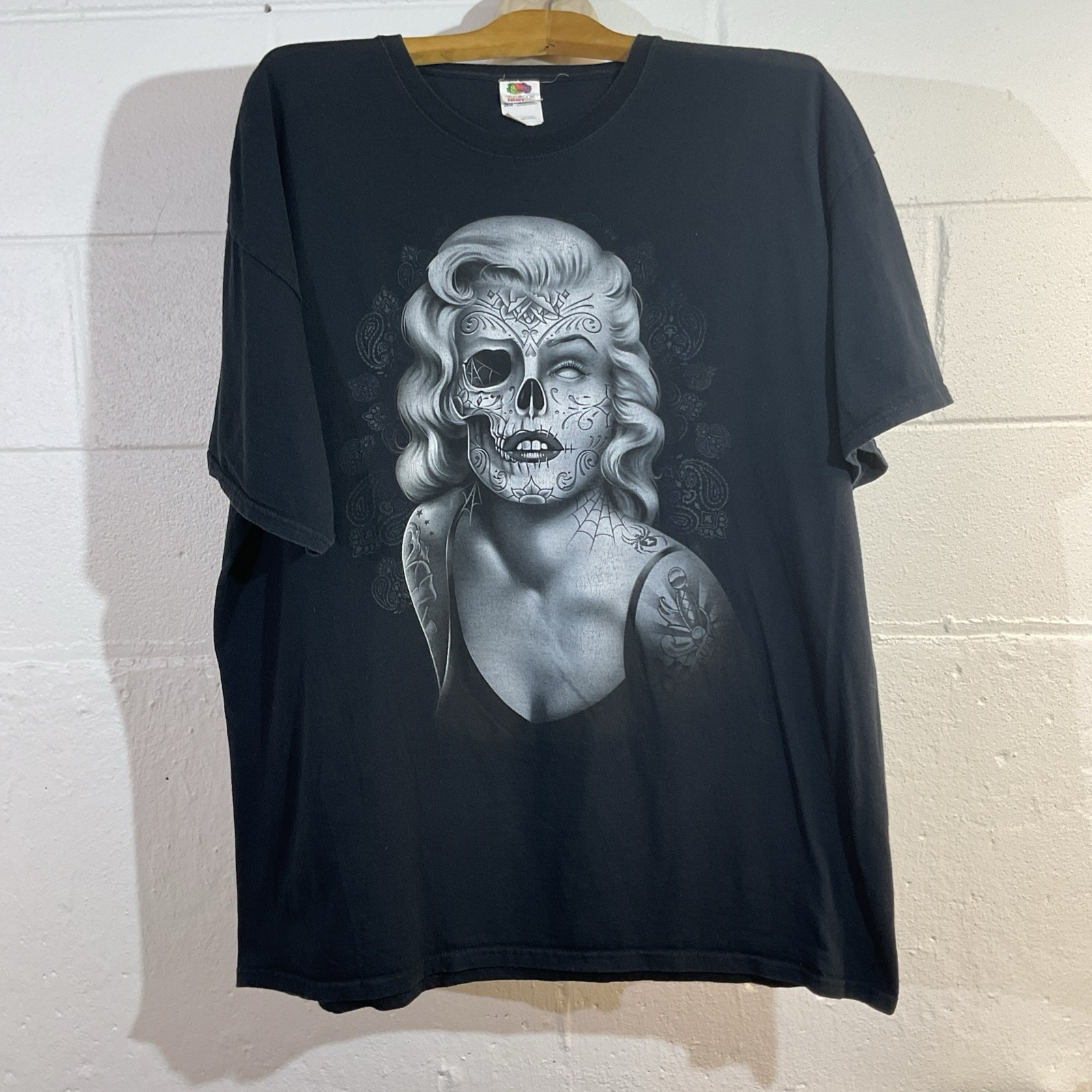 Marilyn Monroe Day Of The Dead XXL T Shirt Fruit Of The Loom Heavy HD tag