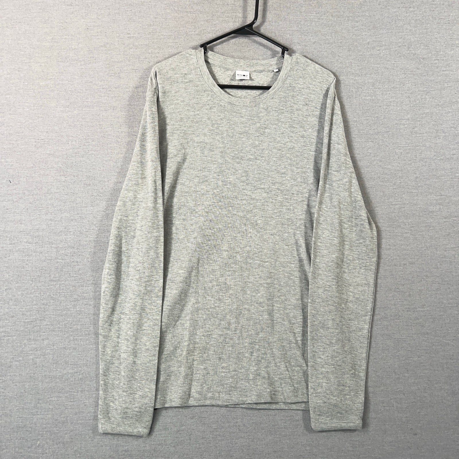 NN07 No Nationality Shirt Mens Large Gray Kurt Thermal Crew Neck Soft