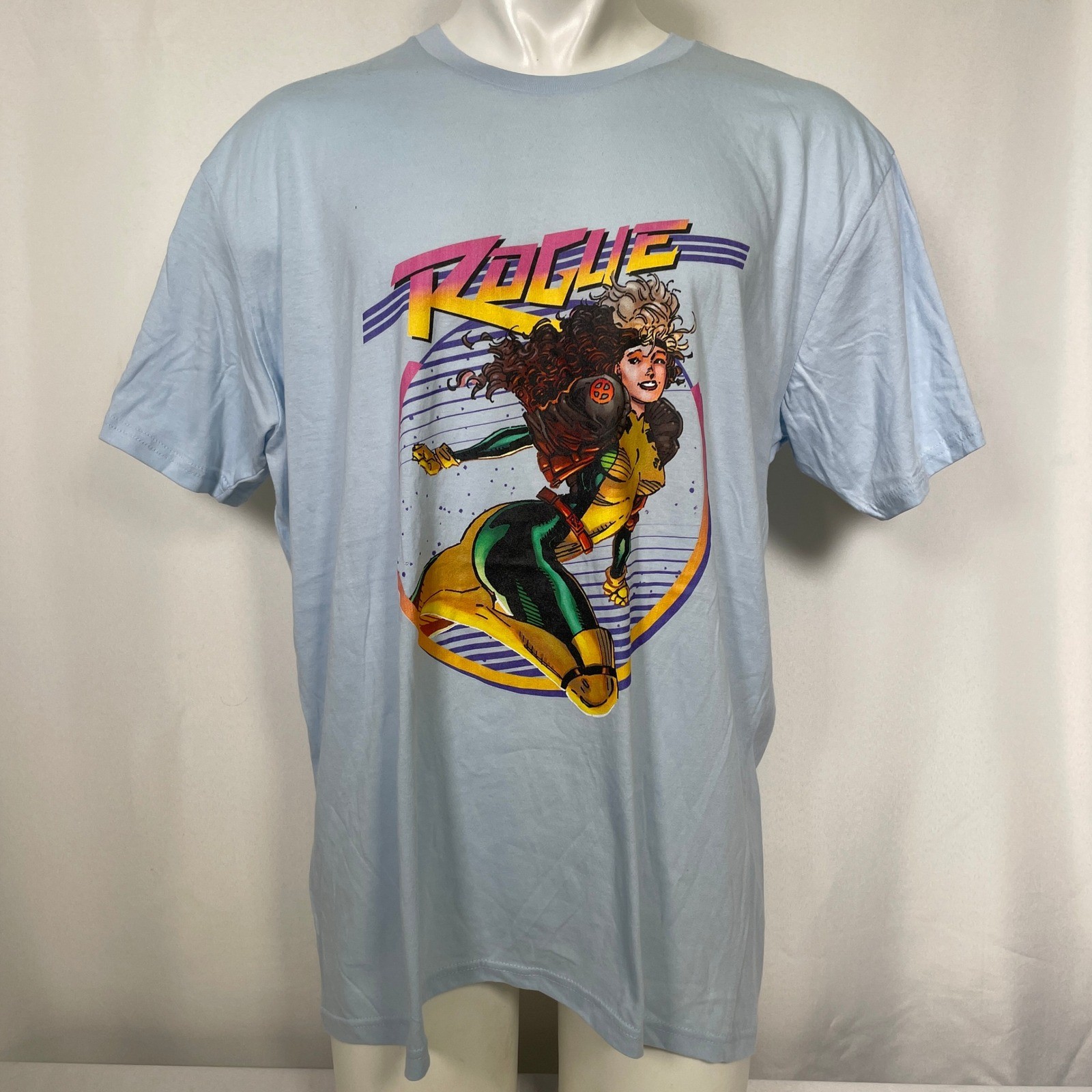 ROGUE X-Men Marvel Comics Light Blue T-Shirt Men’s 2XL