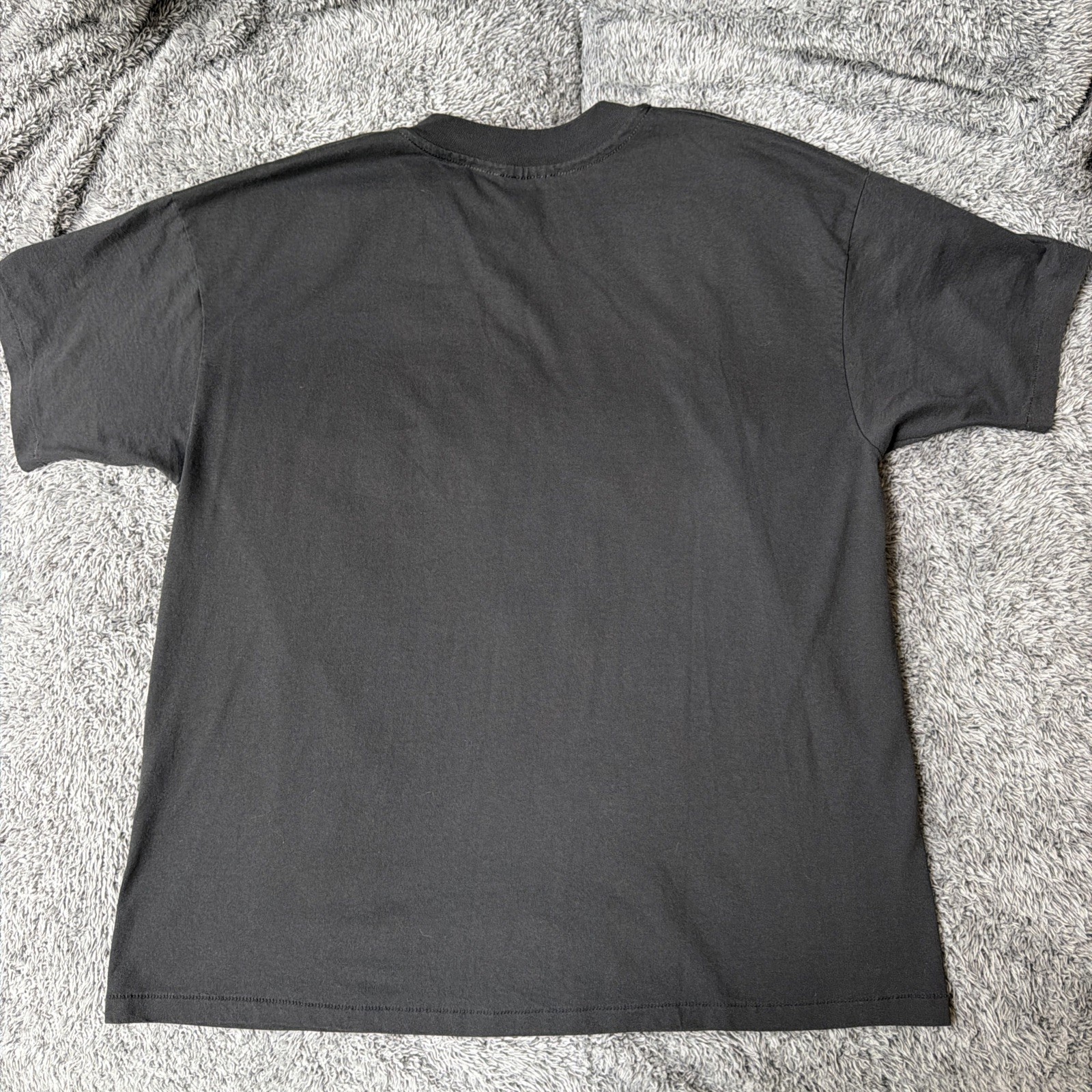 Vintage 90s Hanes Trisar Halloween Pumpkin T Shirt XL Black Single Stitch Puffy