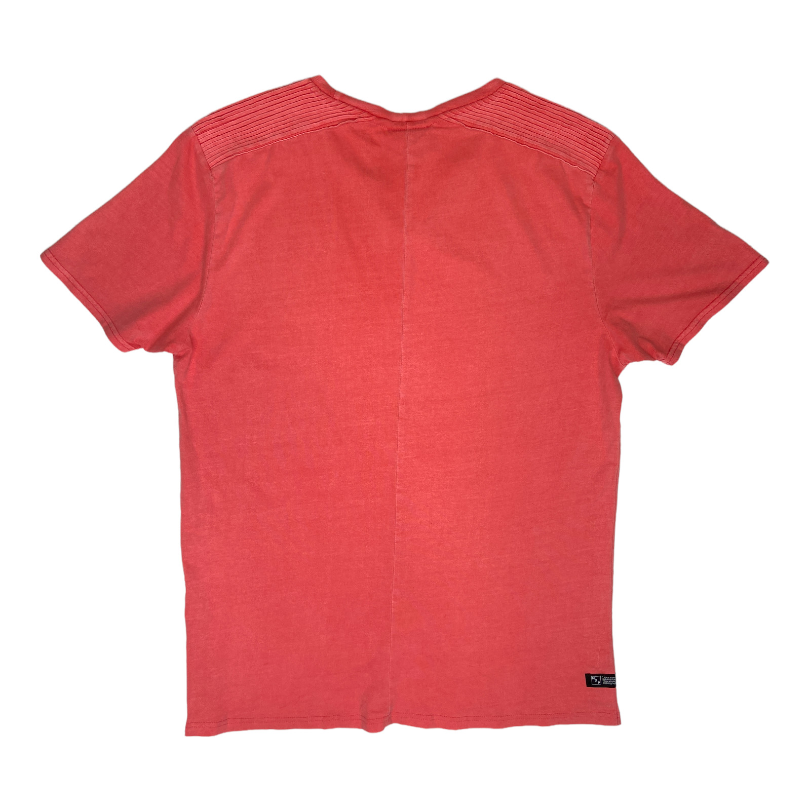 NXP Men’s Orange Silhouette Pleated Short Sleeve T-Shirt Size Large NWT