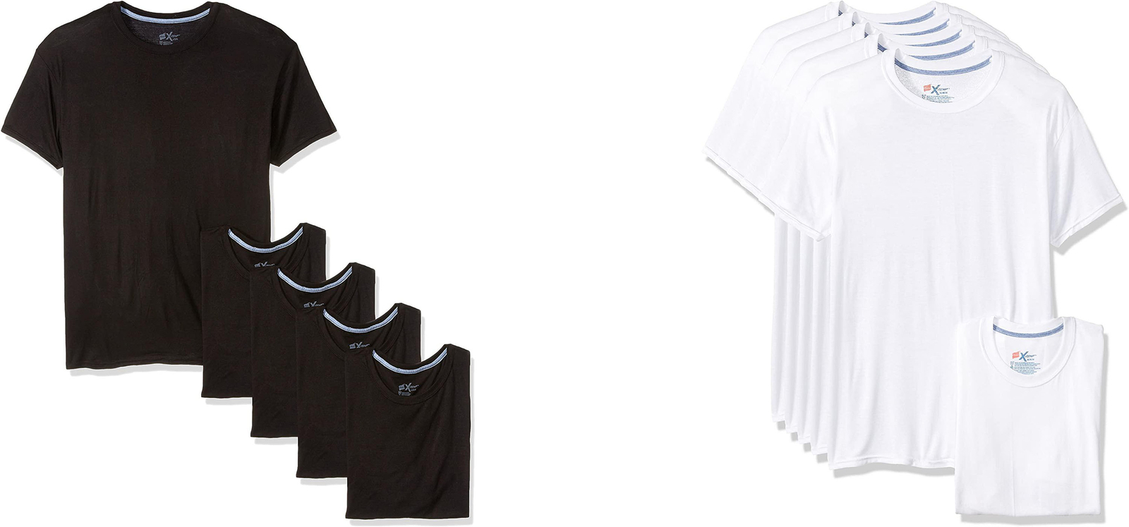 Hanes Men’s X-Temp Comfort Cool Crewneck Undershirt (5 Pack)