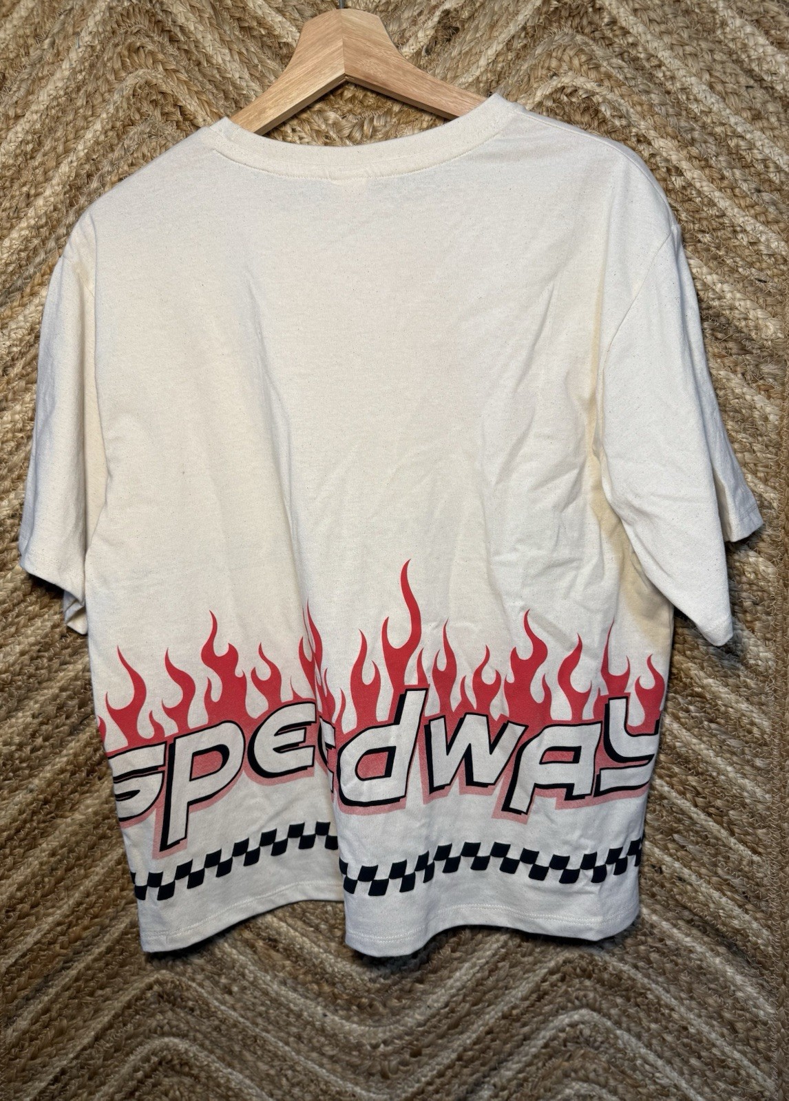 Recycled Threads Men’s NASCAR Racing Graphic Flame Tshirt “Speedway,” Size L,NWT