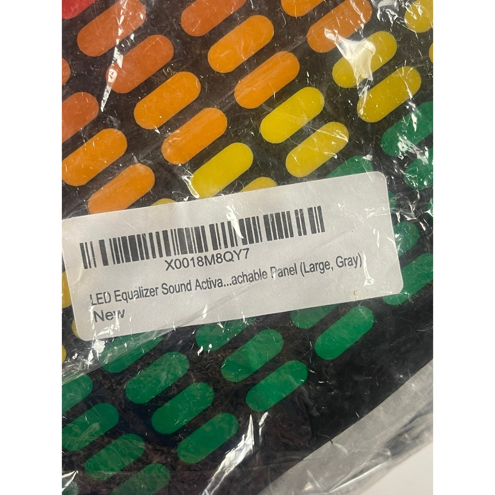 LED Equalizer Sound Activated T-Shirt Gray Detachable Panel Large X0018M8QY7
