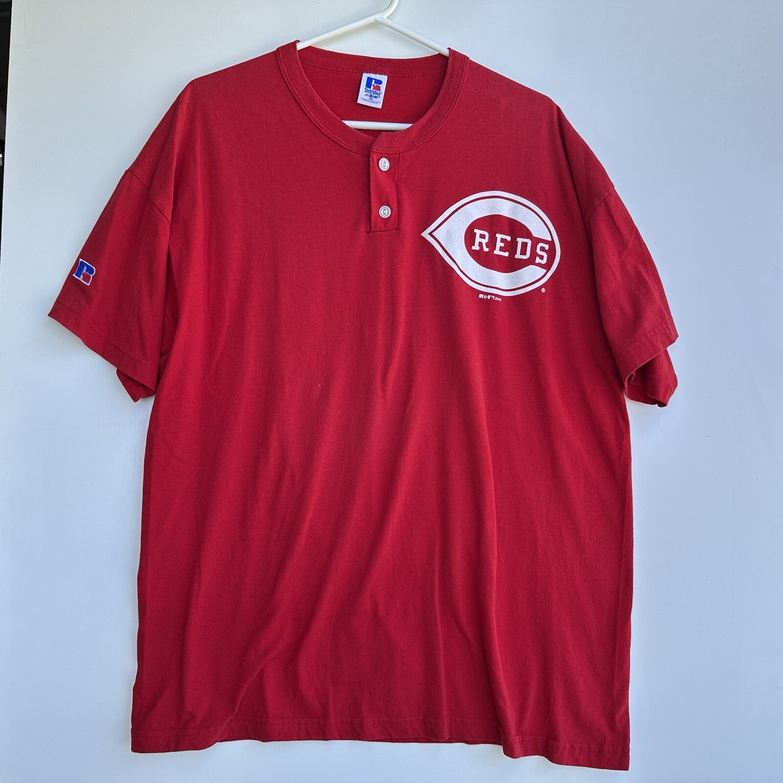 Vtg Russell Athletic Cincinnati Reds 2000 Jersey T-Shirt Sz XL MLB Good Shape
