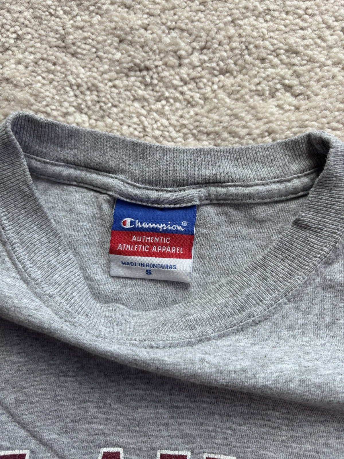 Champion Authentic Athletic Apparel Oklahoma Baseball Graphic Gray T-Shirt S