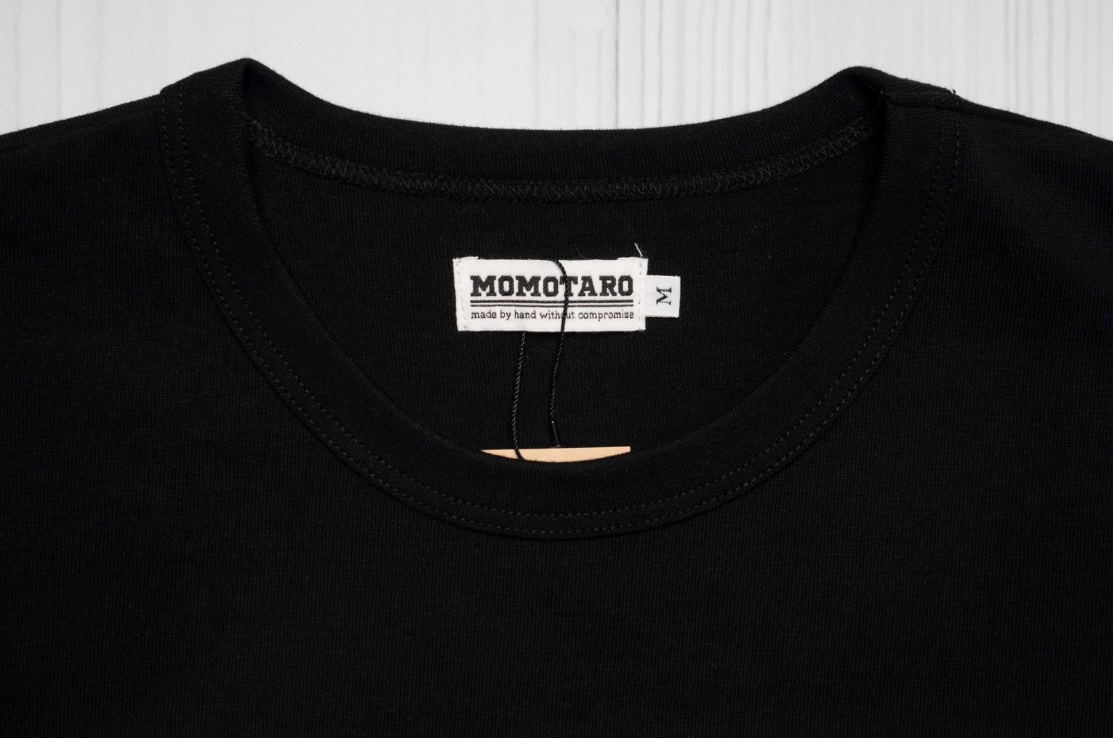 Momotaro $90 NWT Momotaro Black White Cotton Box Logo T-Shirt 07-135 L