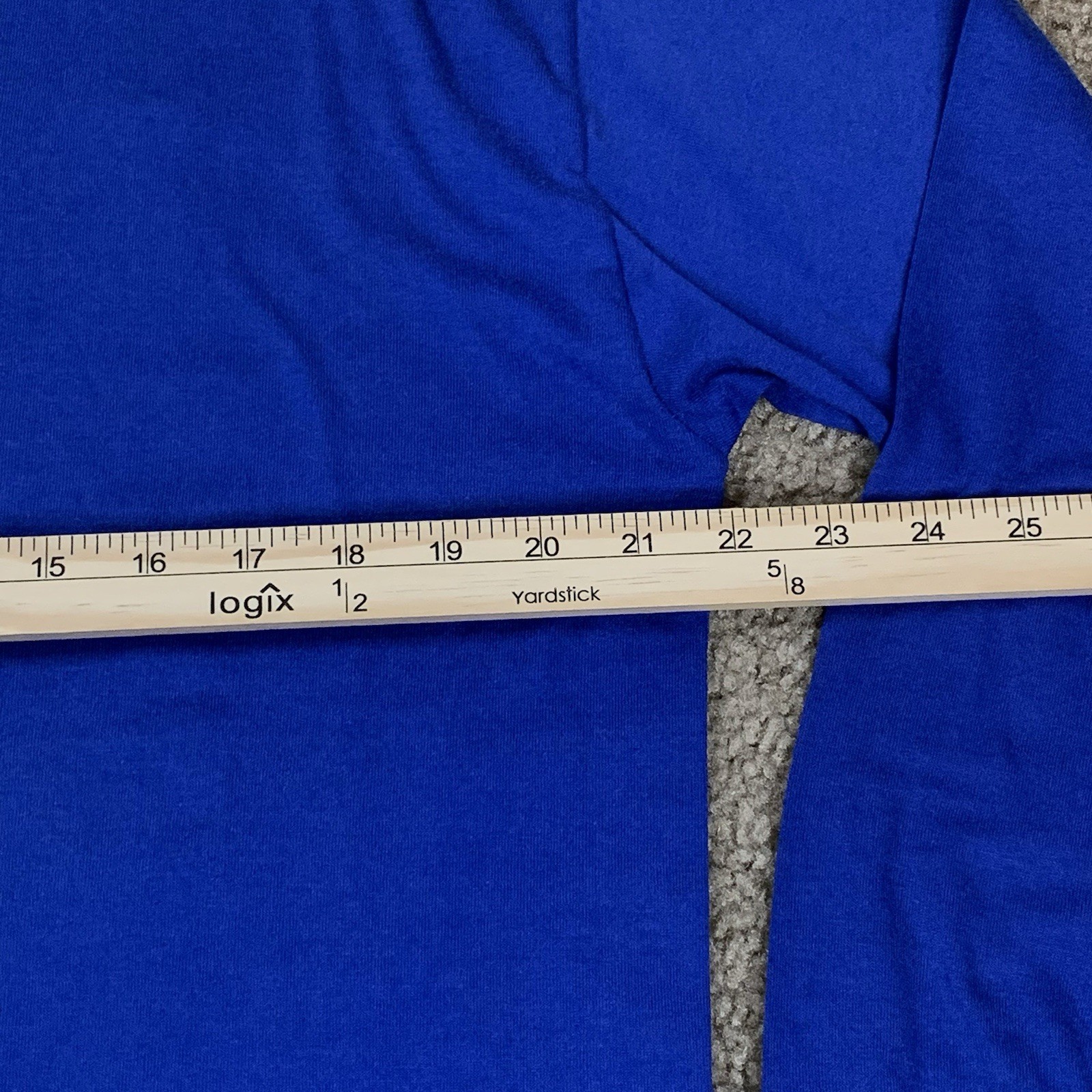 Vintage 80s Russell Mens Large Blue Long Sleeve T Shirt Preppy Sports School