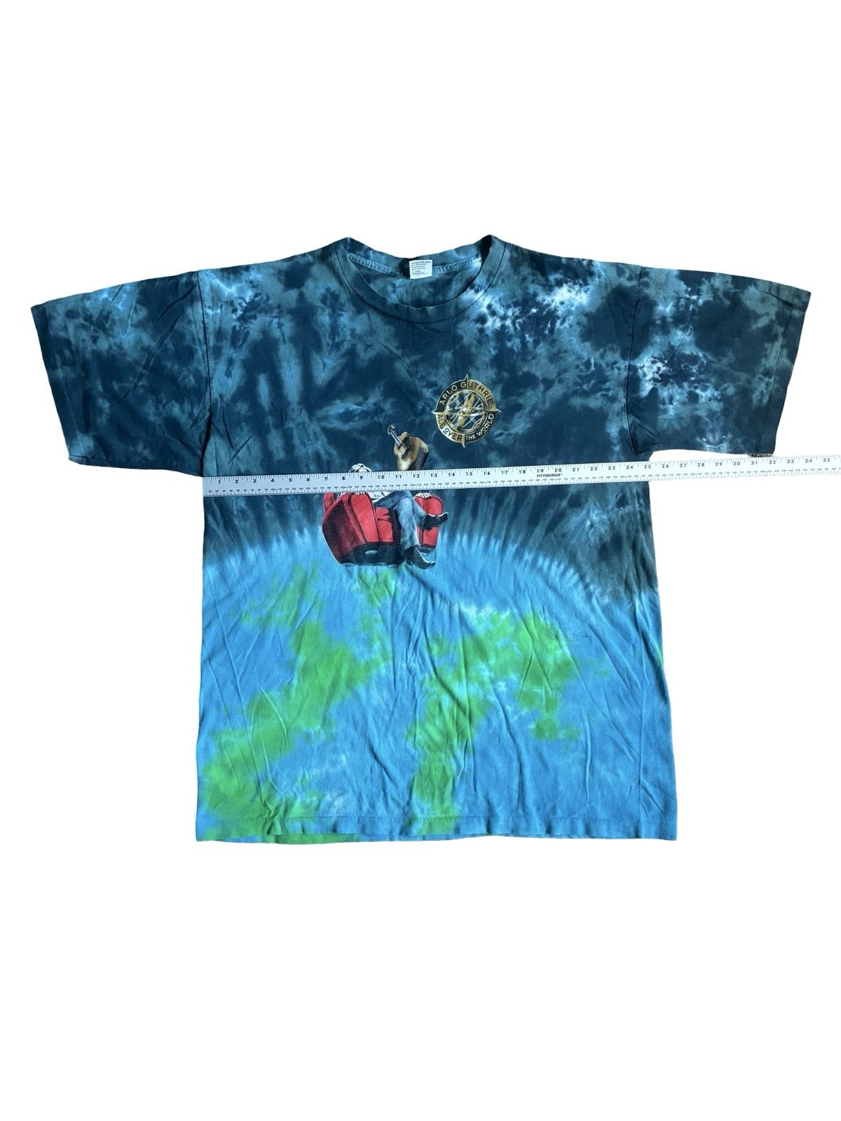 Vintage 90s Arlo Guthrie All Over The World Tour Single Stitch T-Shirt Size XXL