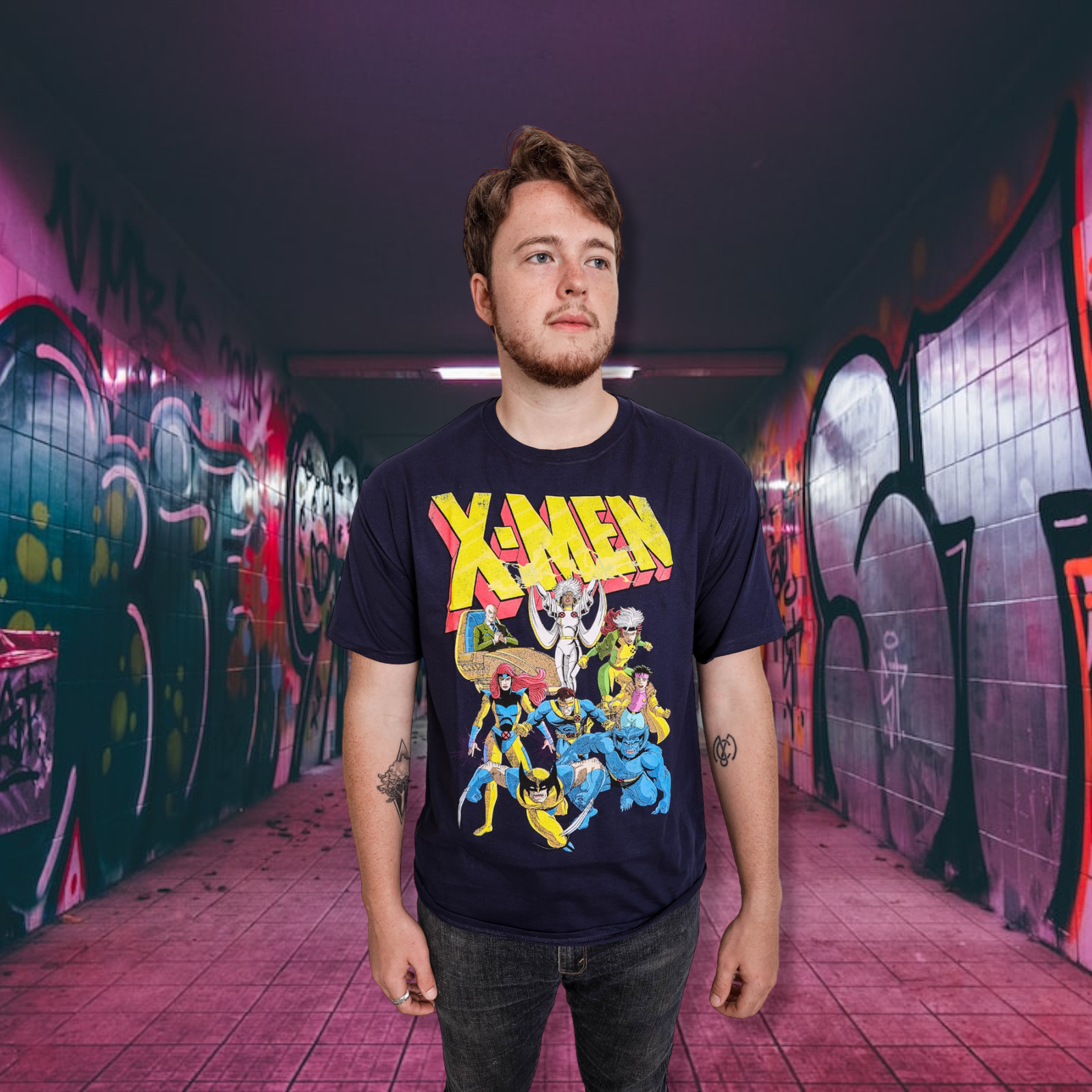X-Men Animated Series 90’s Team Marvel Comics Officially Licensed Adult T-Shirt
