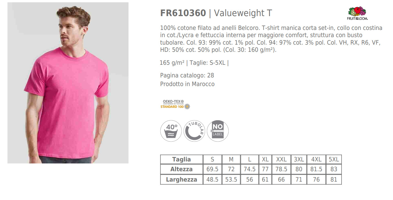 FRUIT OF THE LOOM Mens Half Sleeve T-Shirt 100% Cotton Crew Neck T-Shirt