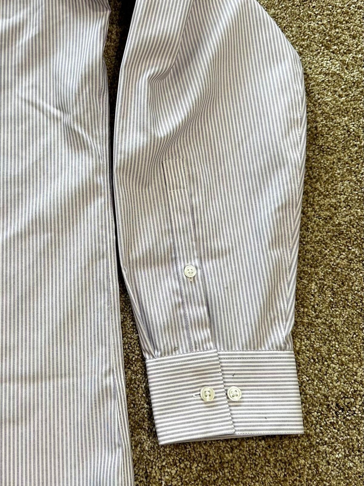 321 Calvin Klein Infinite Non-Iron Slim Fit Stretch Purple Striped Button-Down L