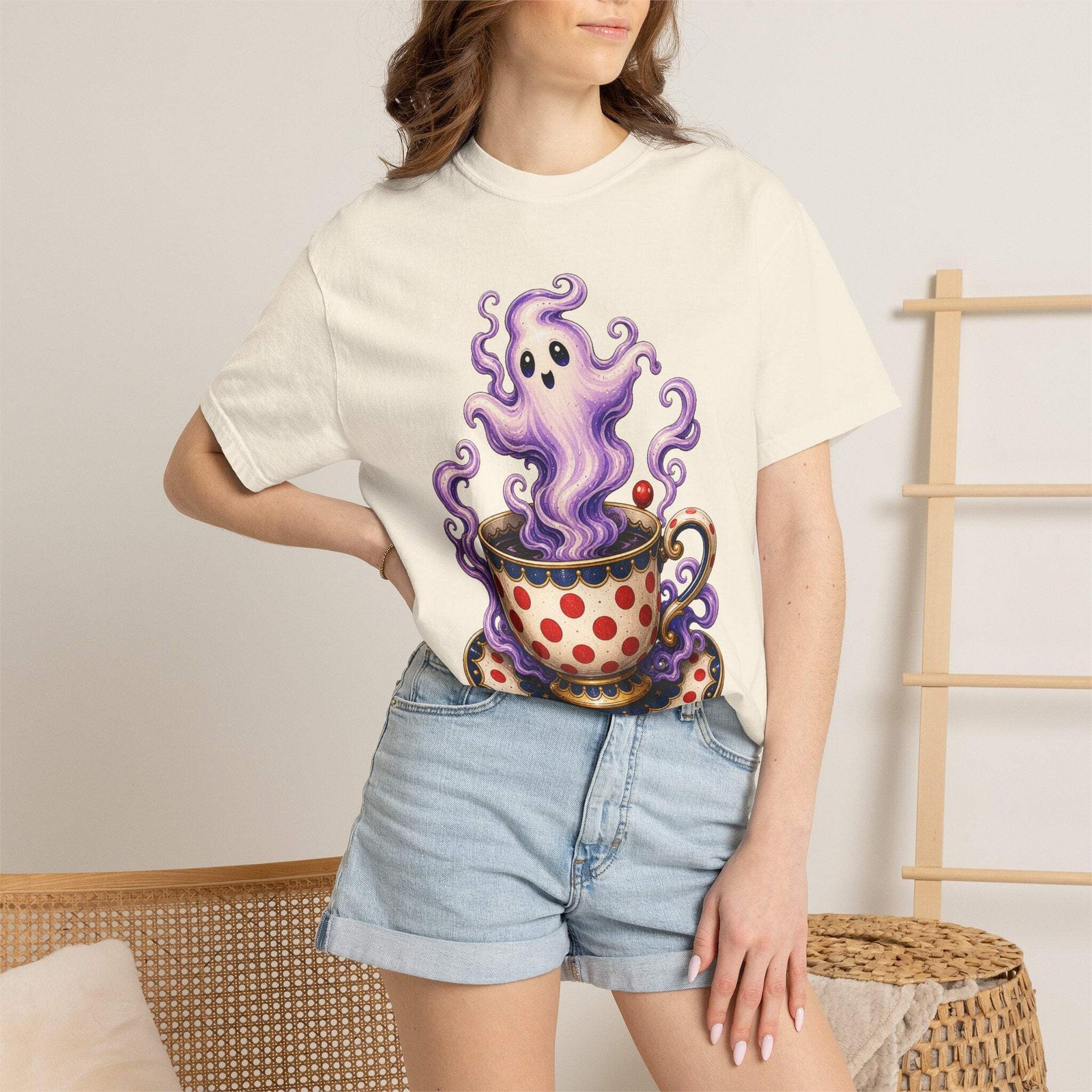 Polka Dot Phantom Teacup Graphic Tee