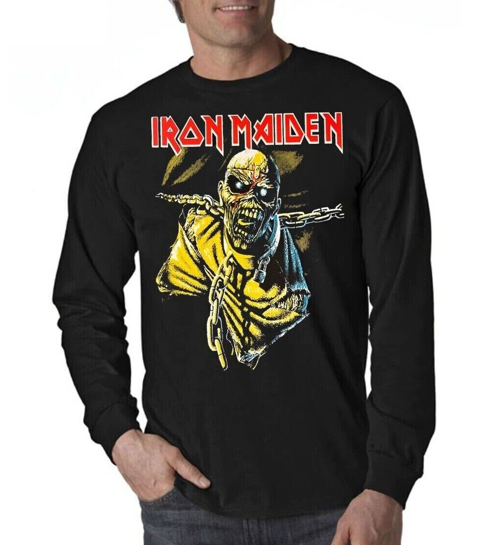 Iron Maiden Piece of Mind Black Long Sleeve T Shirt