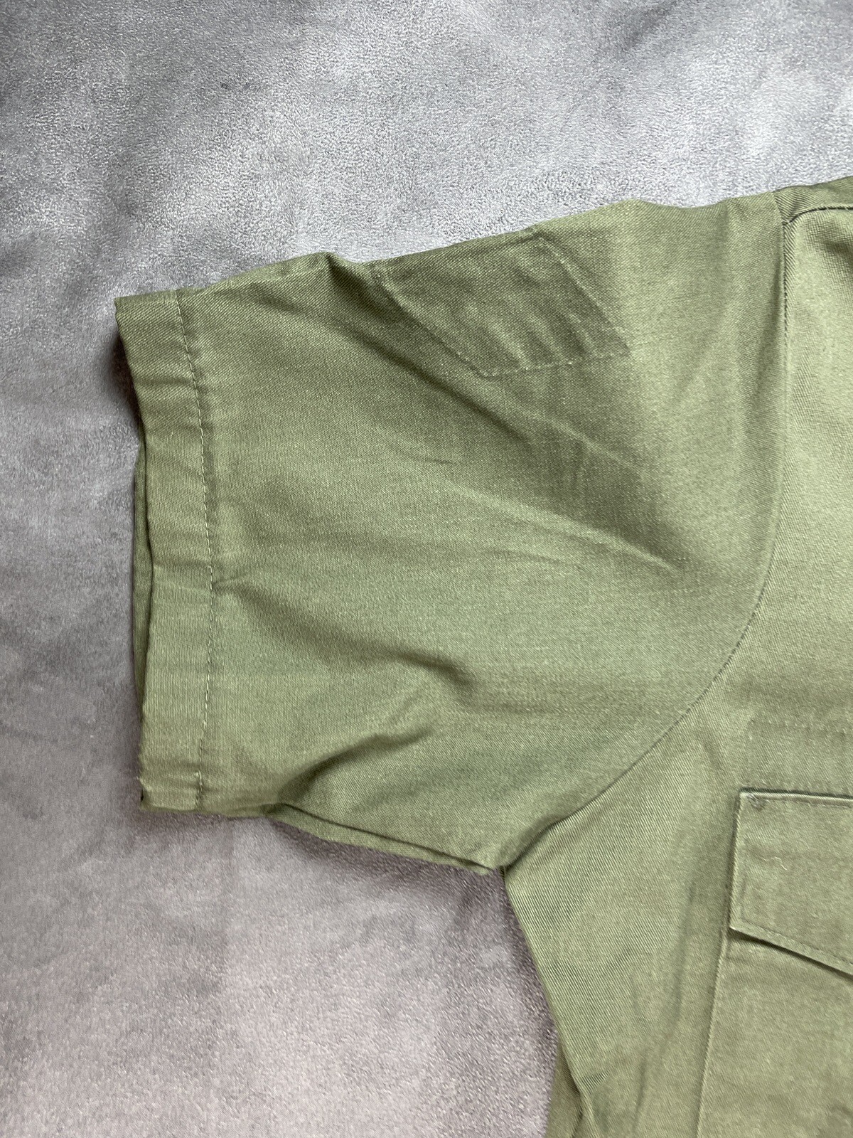 OD Green Button Up 15.5 x 31 US ARMY Vietnam Era 8405-00-015-0005 Shirt No Patch