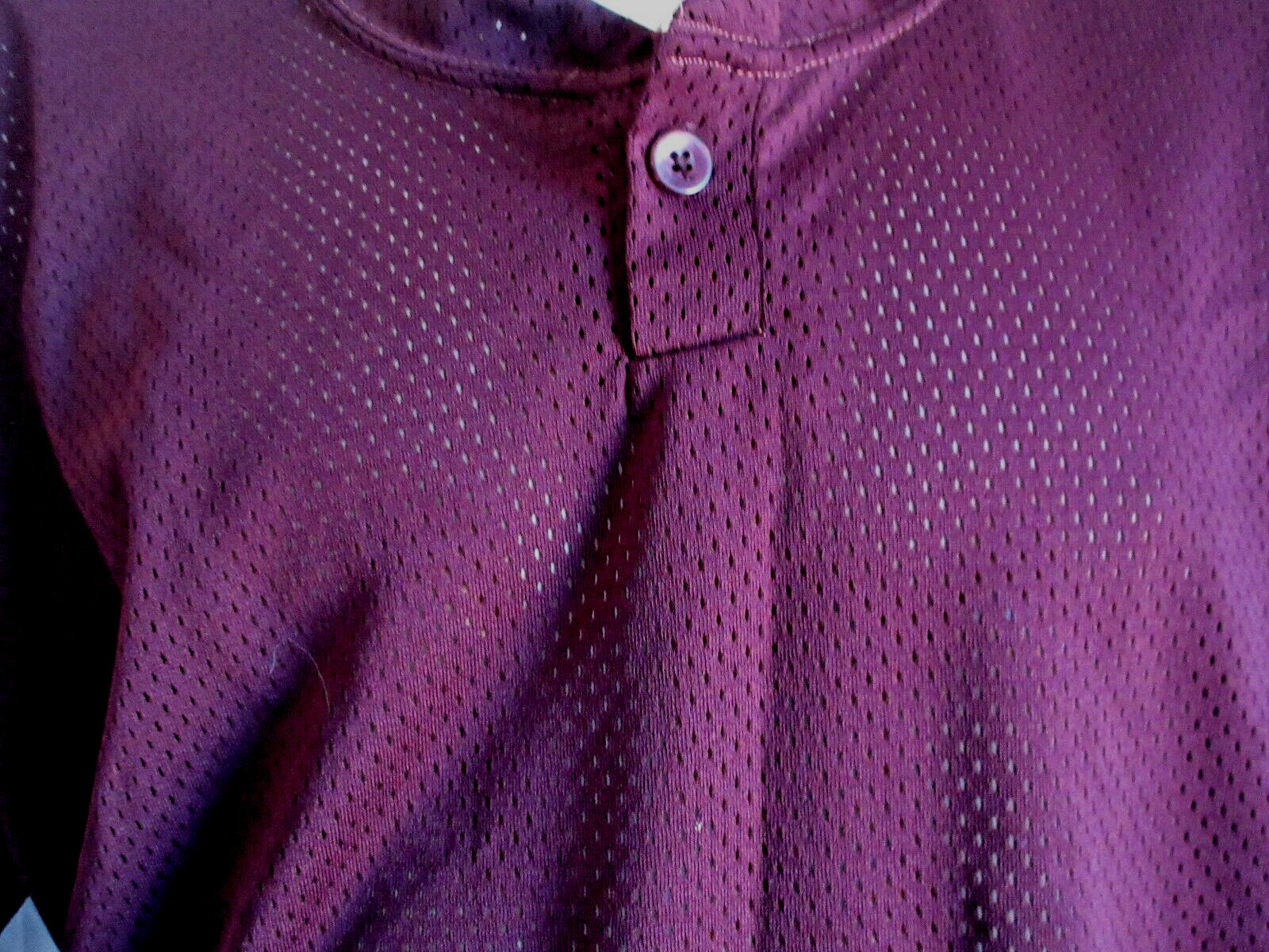 Rawlings Baseball Shirt Size Adult  L Polyester Maroon Mesh NWT
