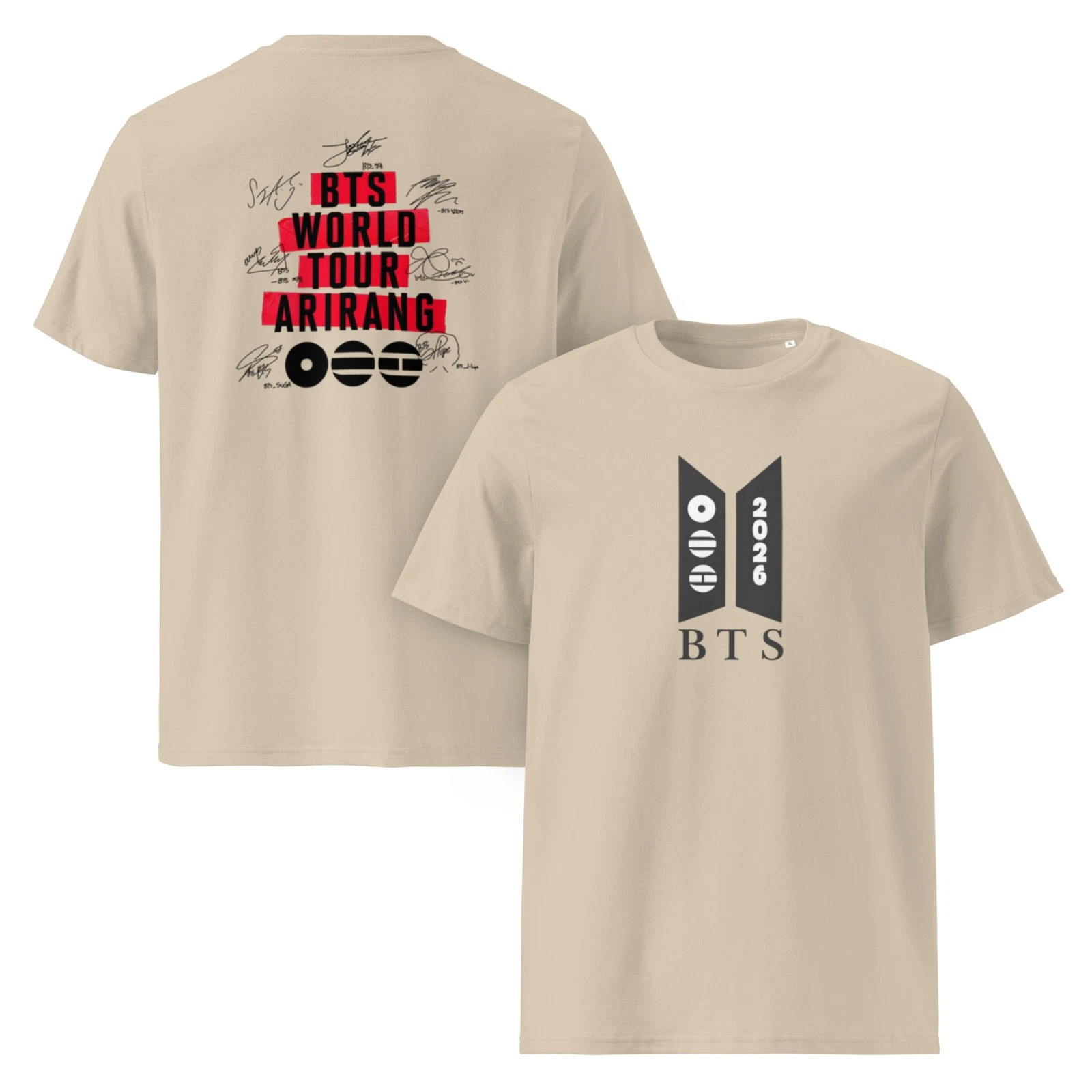 BTS Arirang Tour 2026 T-Shirt, 2 sides