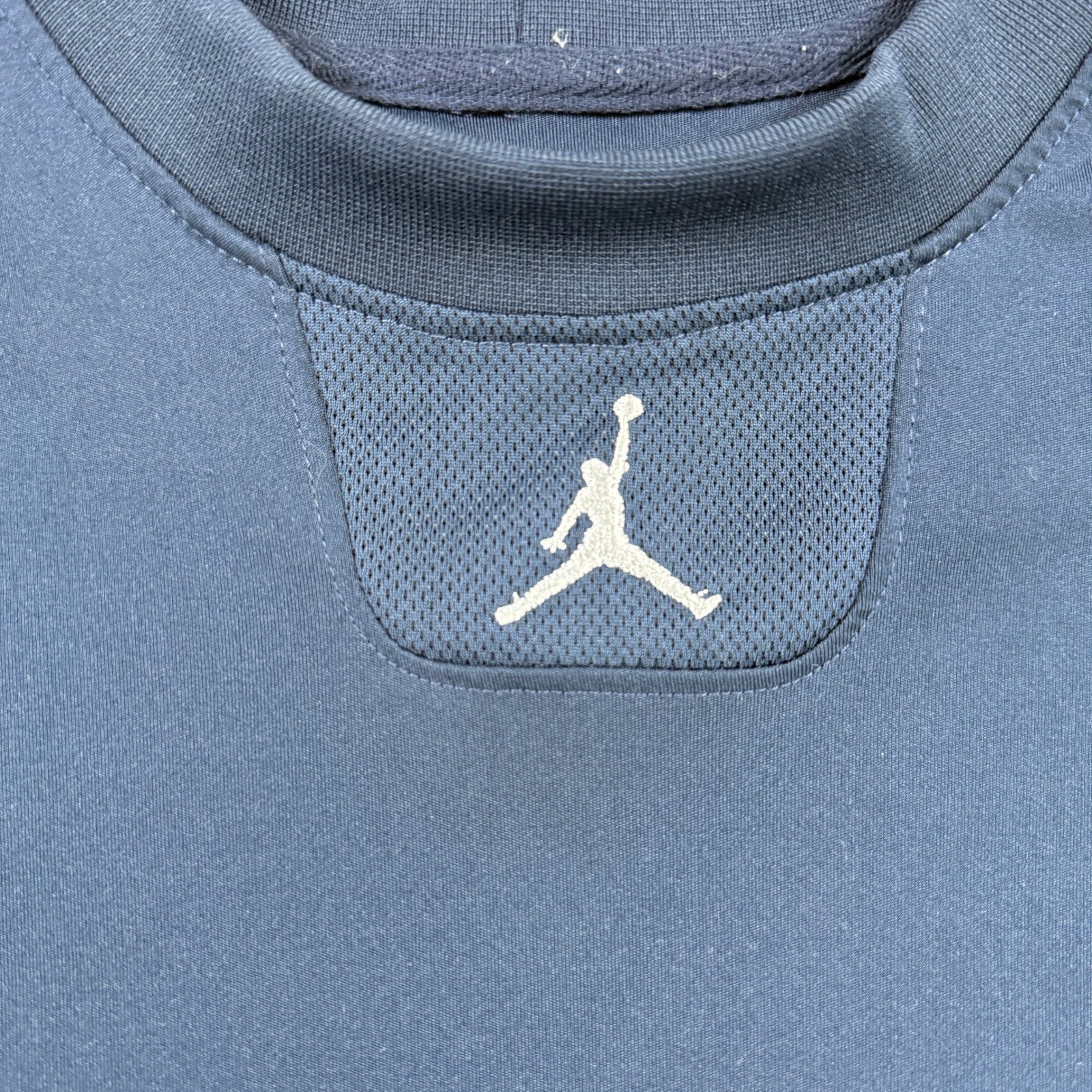 Jordan Training Shirt Mens L Blue Jupman Logo Short Sleeve Athletic Activewear