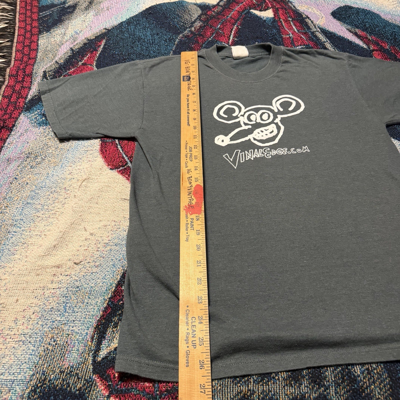Vintage Y2K Daniel Johnston Vinal Edge Records Ratzoid Grey Shirt Men’s M Music